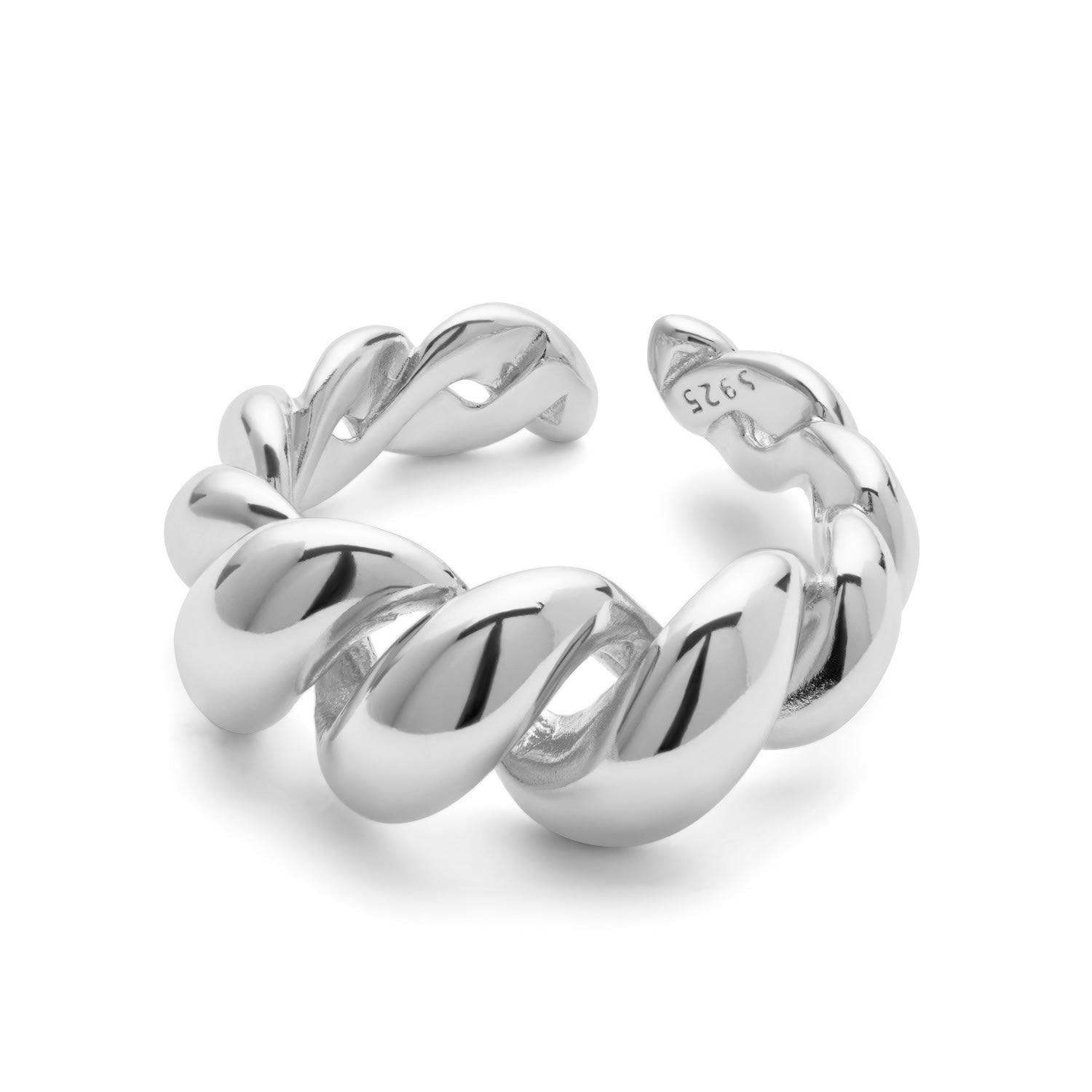 Sterling Silver Twist Link Ring