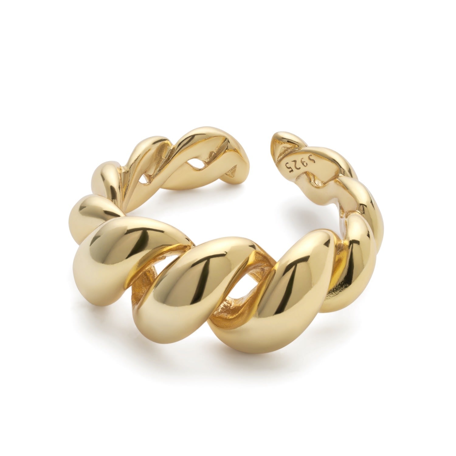 Gold Twist Link Ring