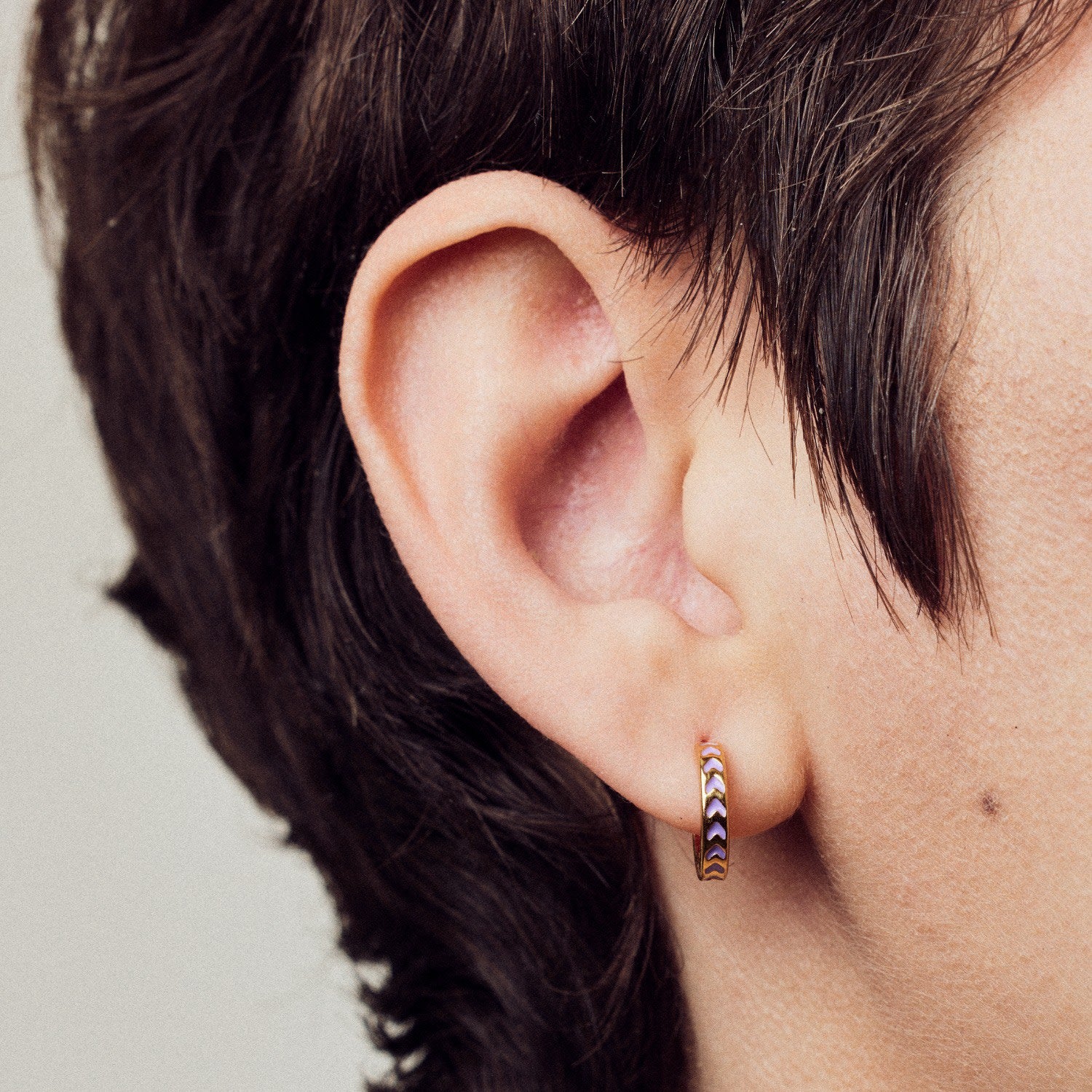 Spark Enamel Earrings Blue