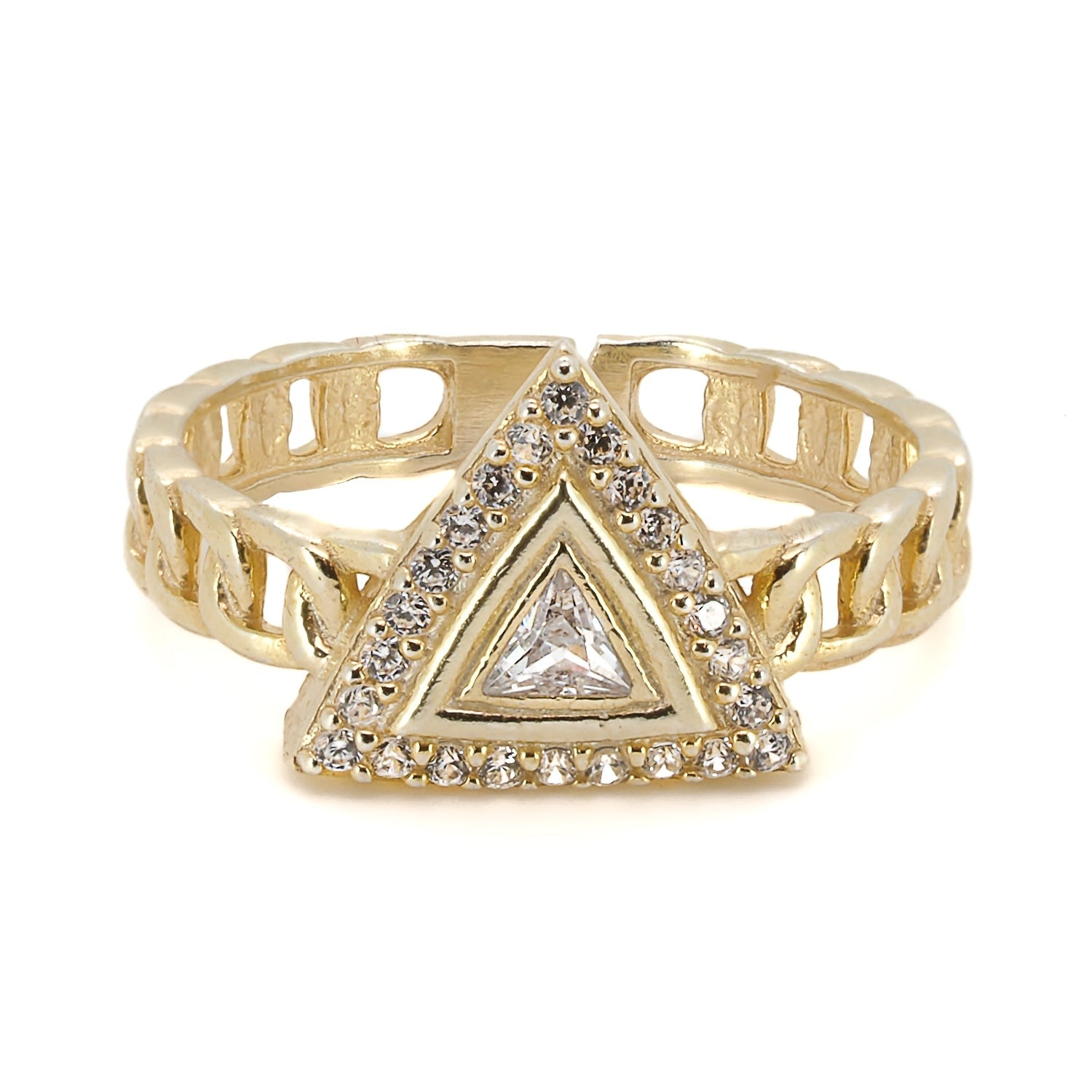Gold Vermeil Diamond Ring - Gold