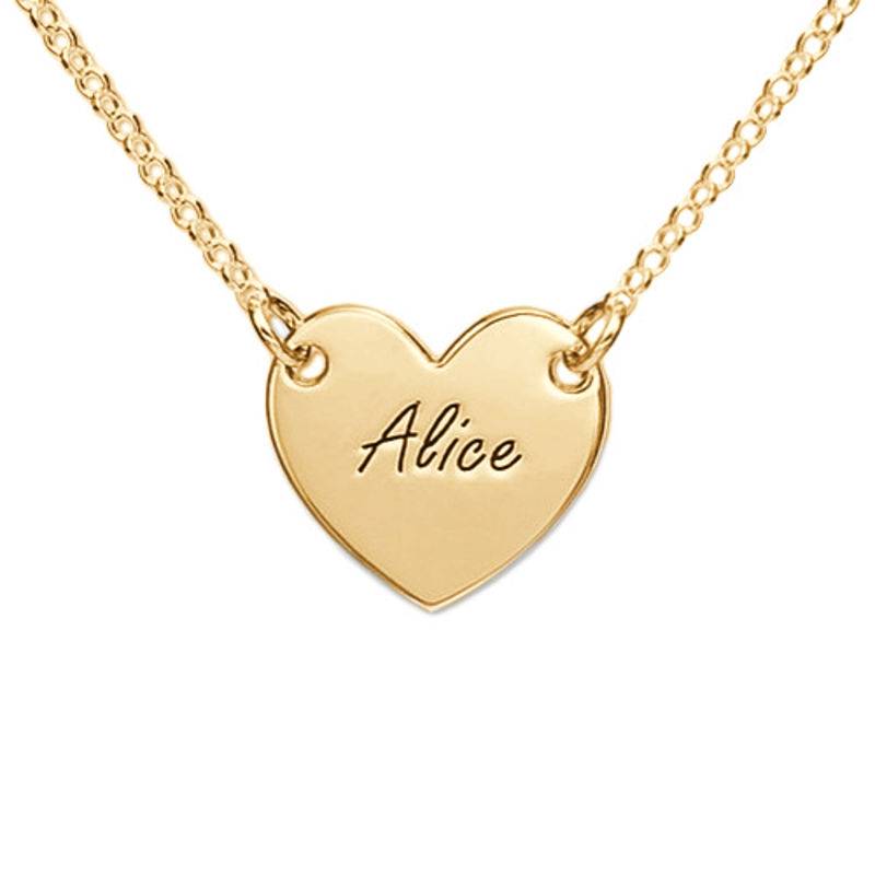 Gold Vermeil Engraved Heart Necklace