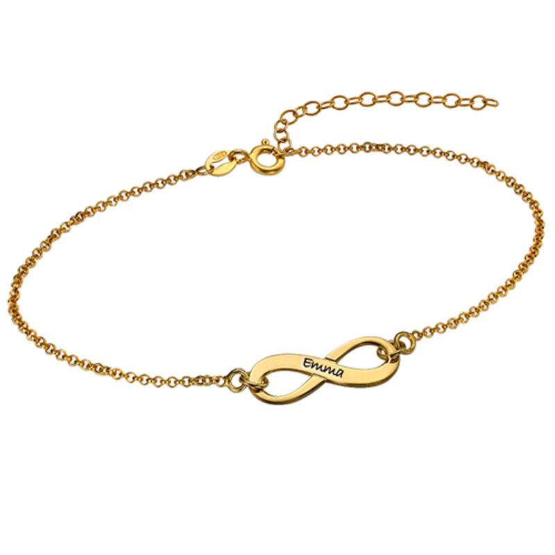 Gold Vermeil Engraved Infinity Bracelet