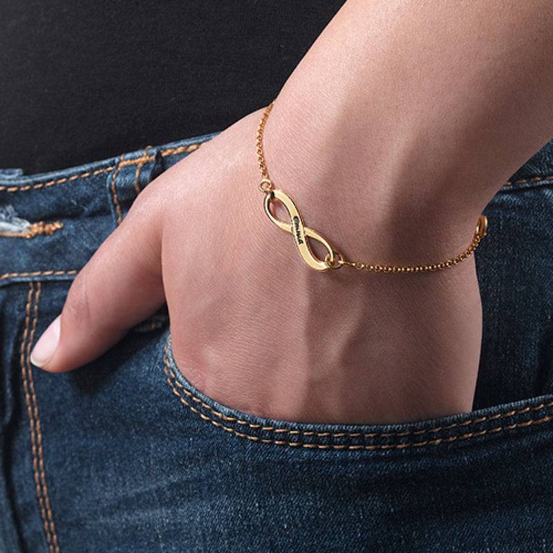 Gold Vermeil Engraved Infinity Bracelet