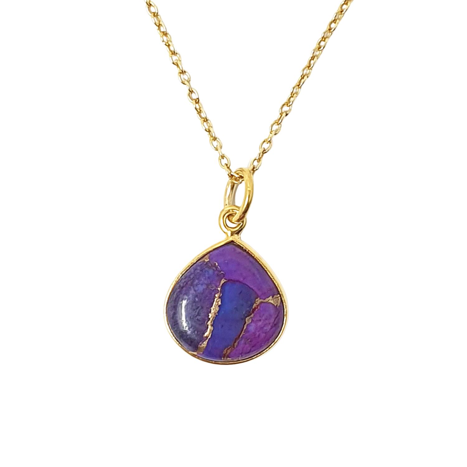 Gold Vermeil Heart Amethyst February Birthstone Pendant Necklace