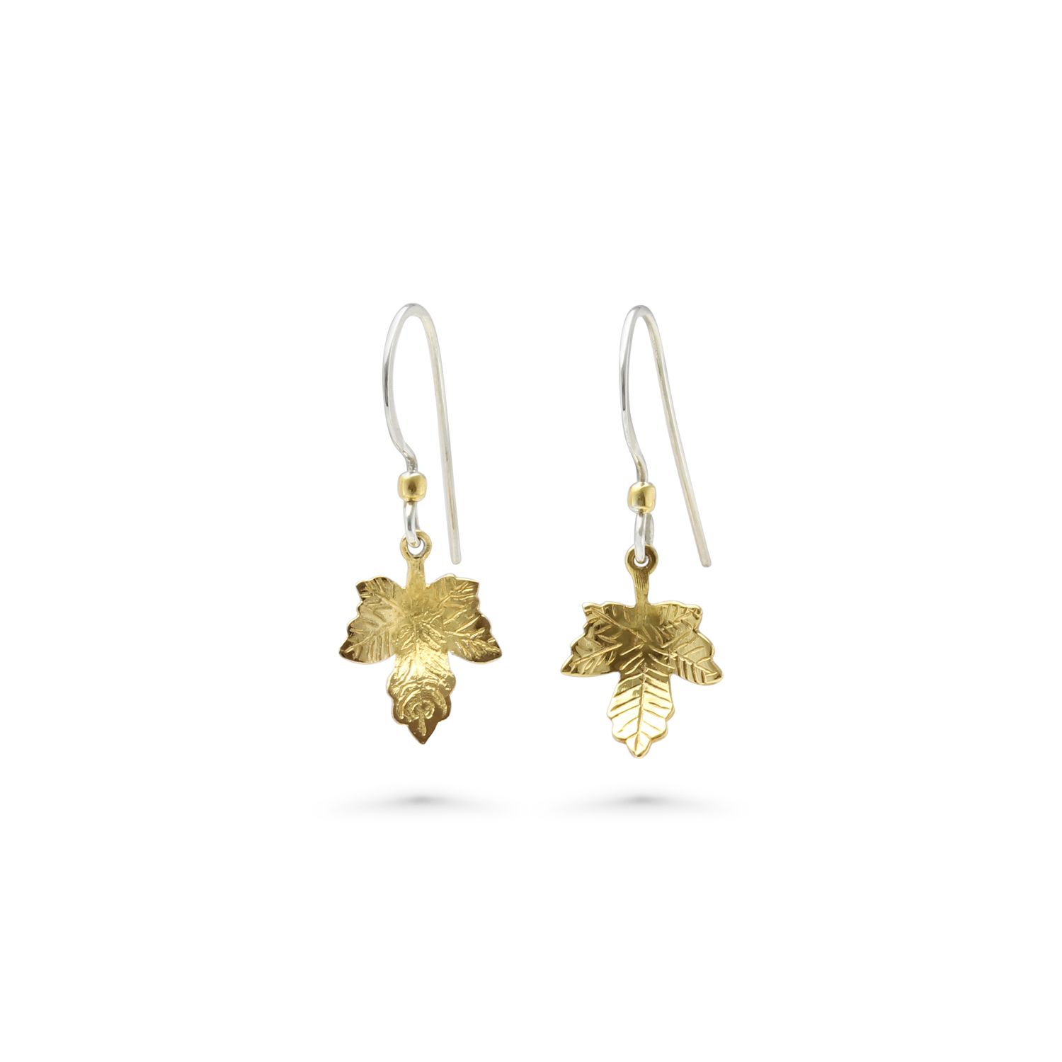 Gold Vermeil Maple Leaf Drop Earrings