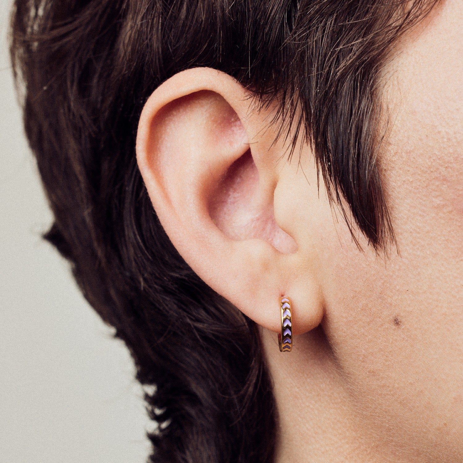 Spark Enamel Earrings Orange