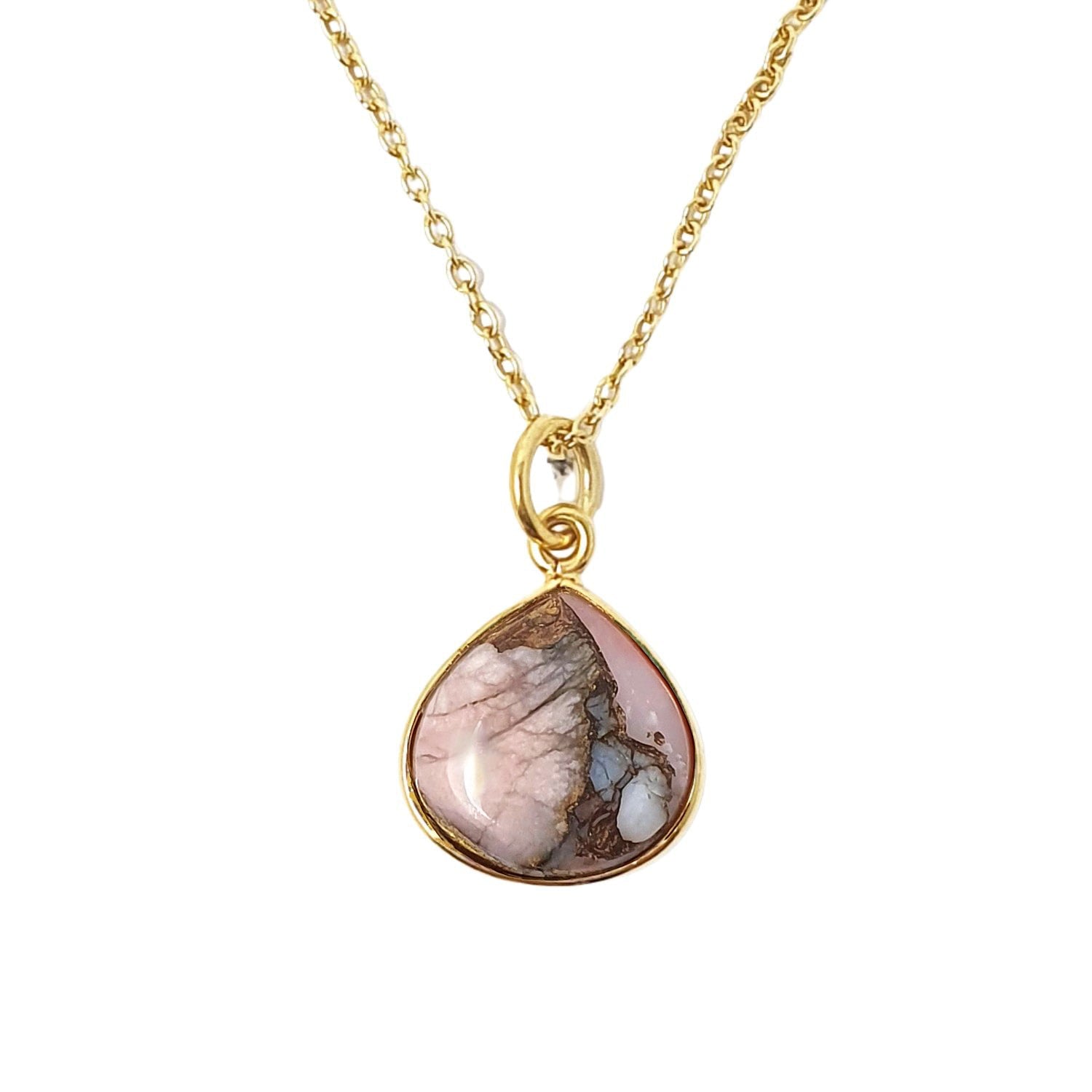 Gold Vermeil Plated Opal October Birthstone Necklace