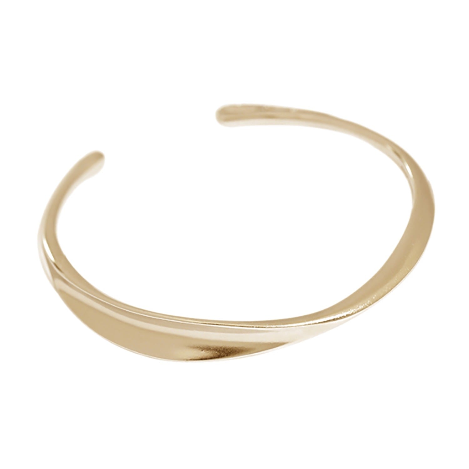 Gold Vermeil Sannox Slim Thin Smooth Bangle