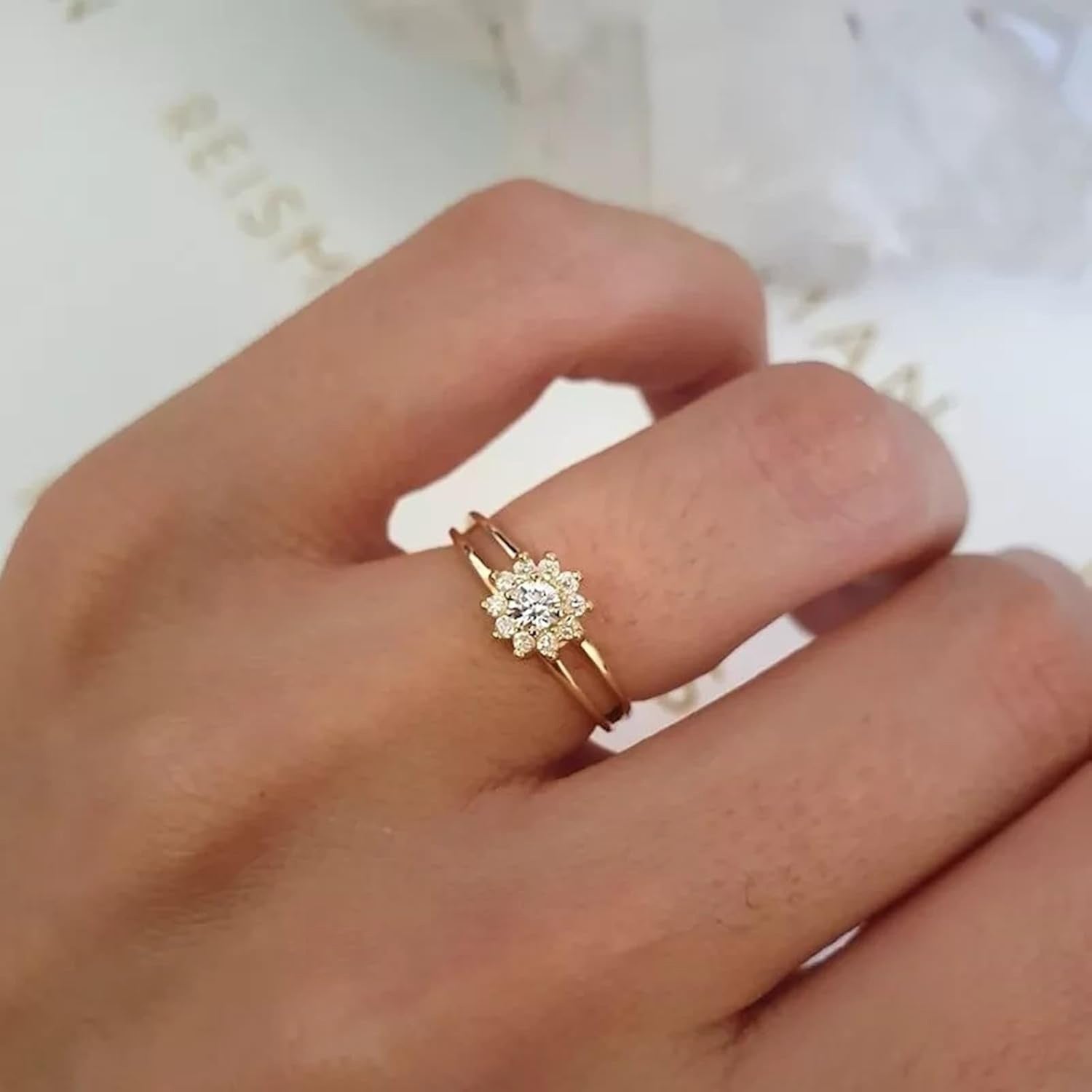 Sterling Silver Moissanite Wildflowers Ring