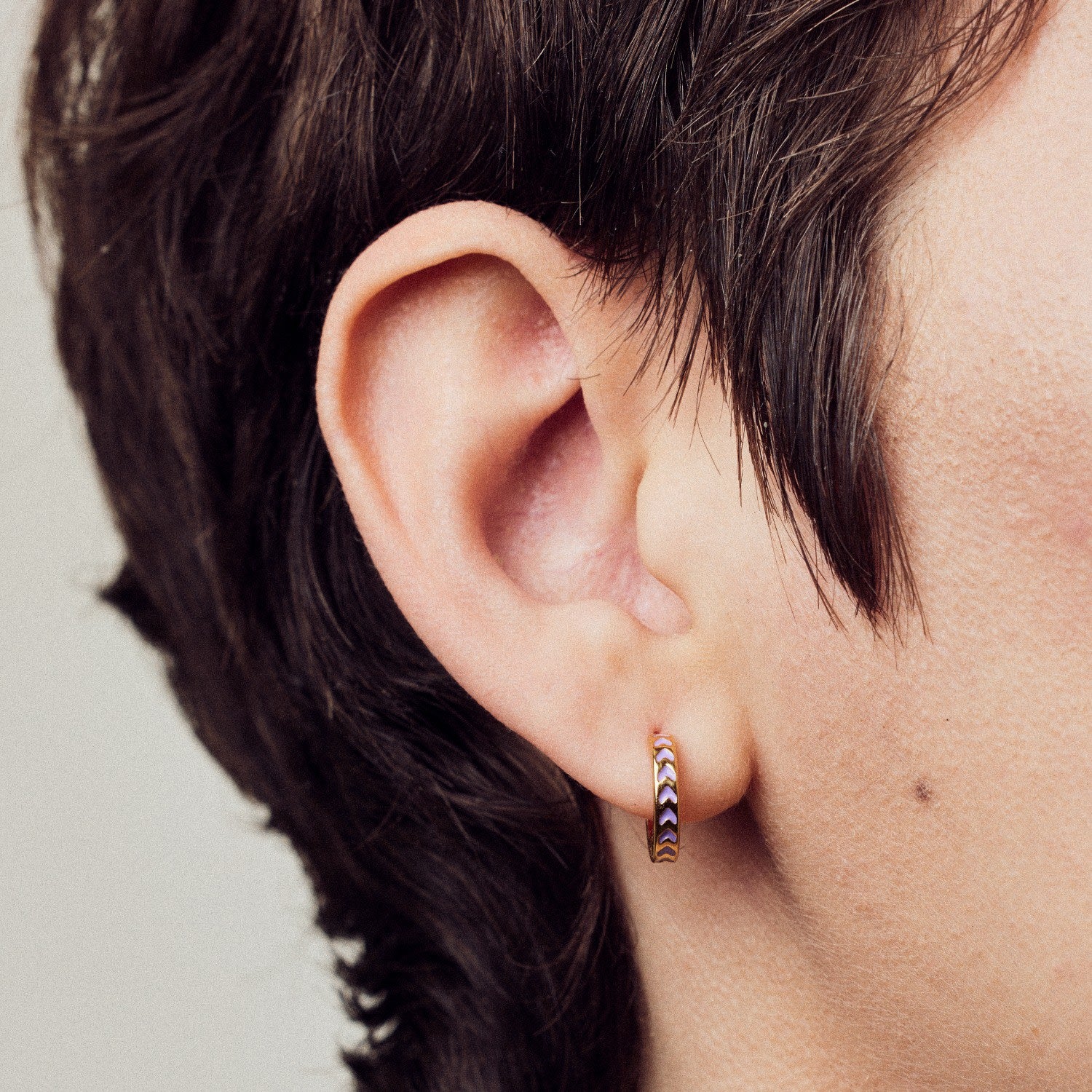 Spark Enamel Earrings Yellow