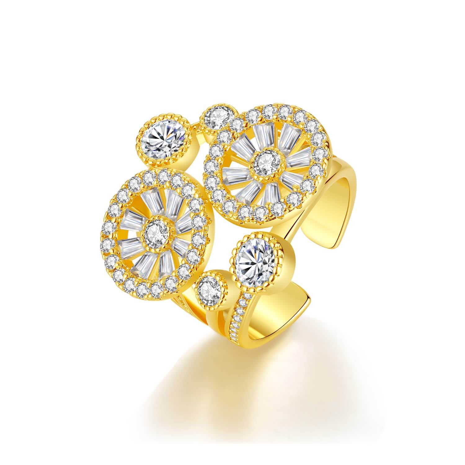 Gold Wheel Of Fortune Statement Ring