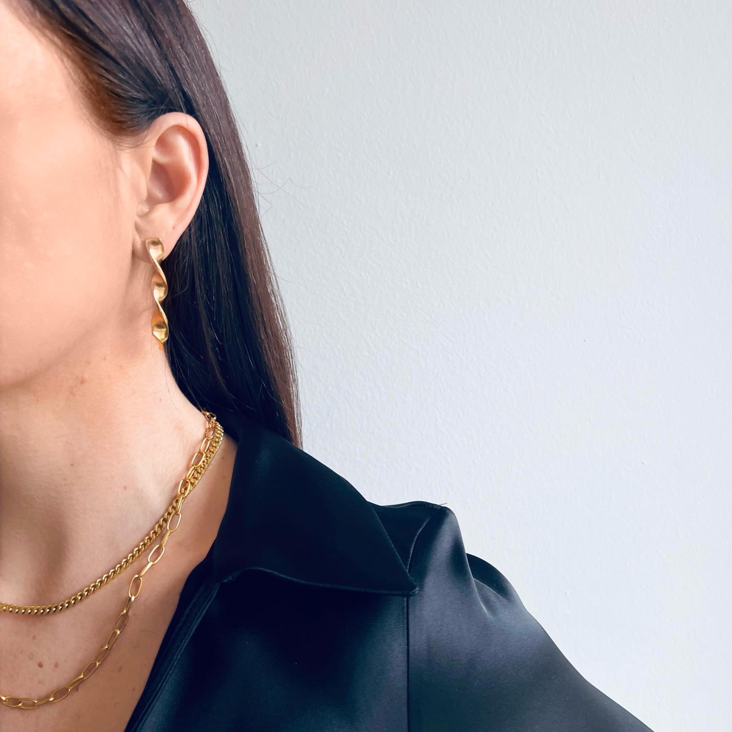 Golden Arc - Statement Earrings 24K Gold Plated