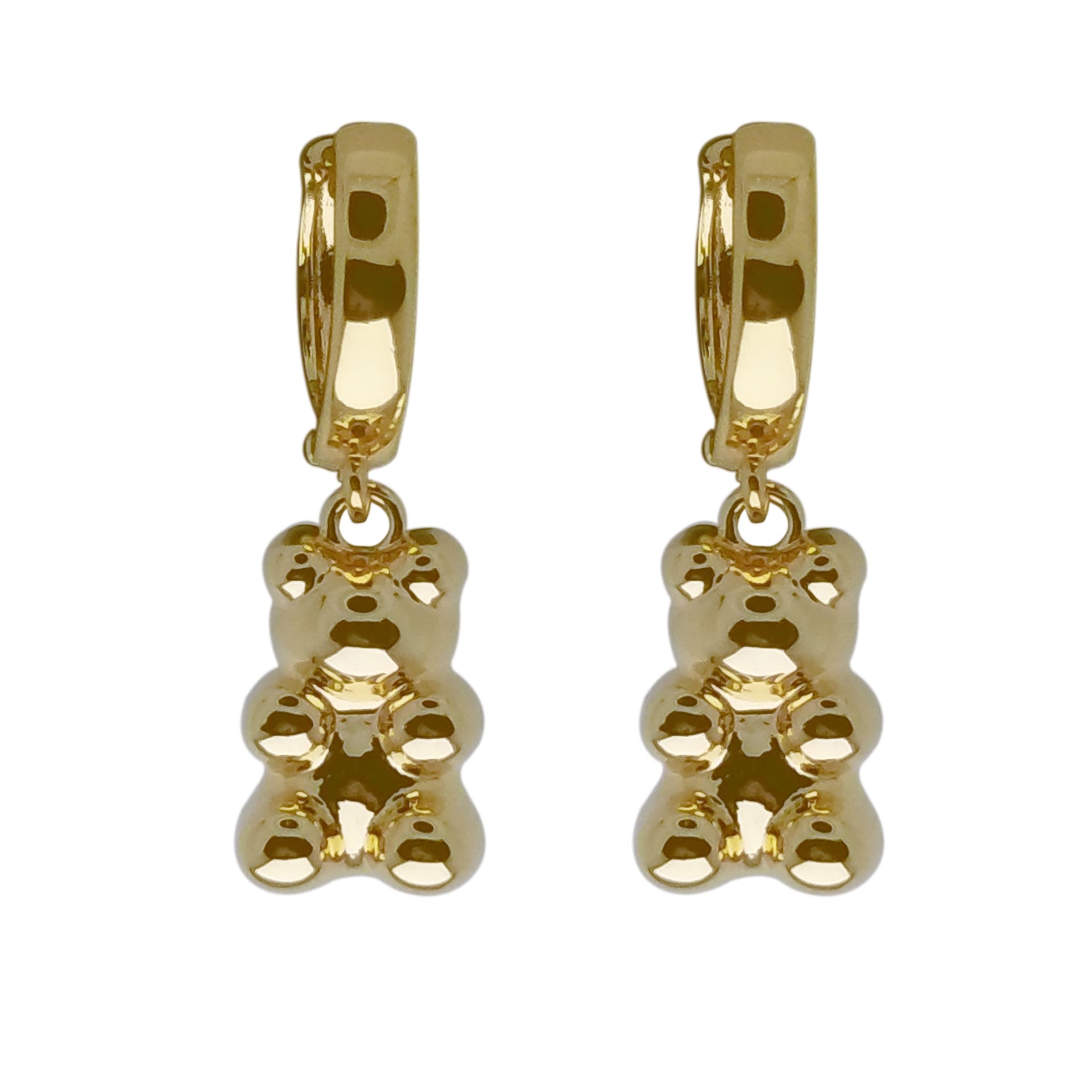 Golden Bear Hoops Earrings