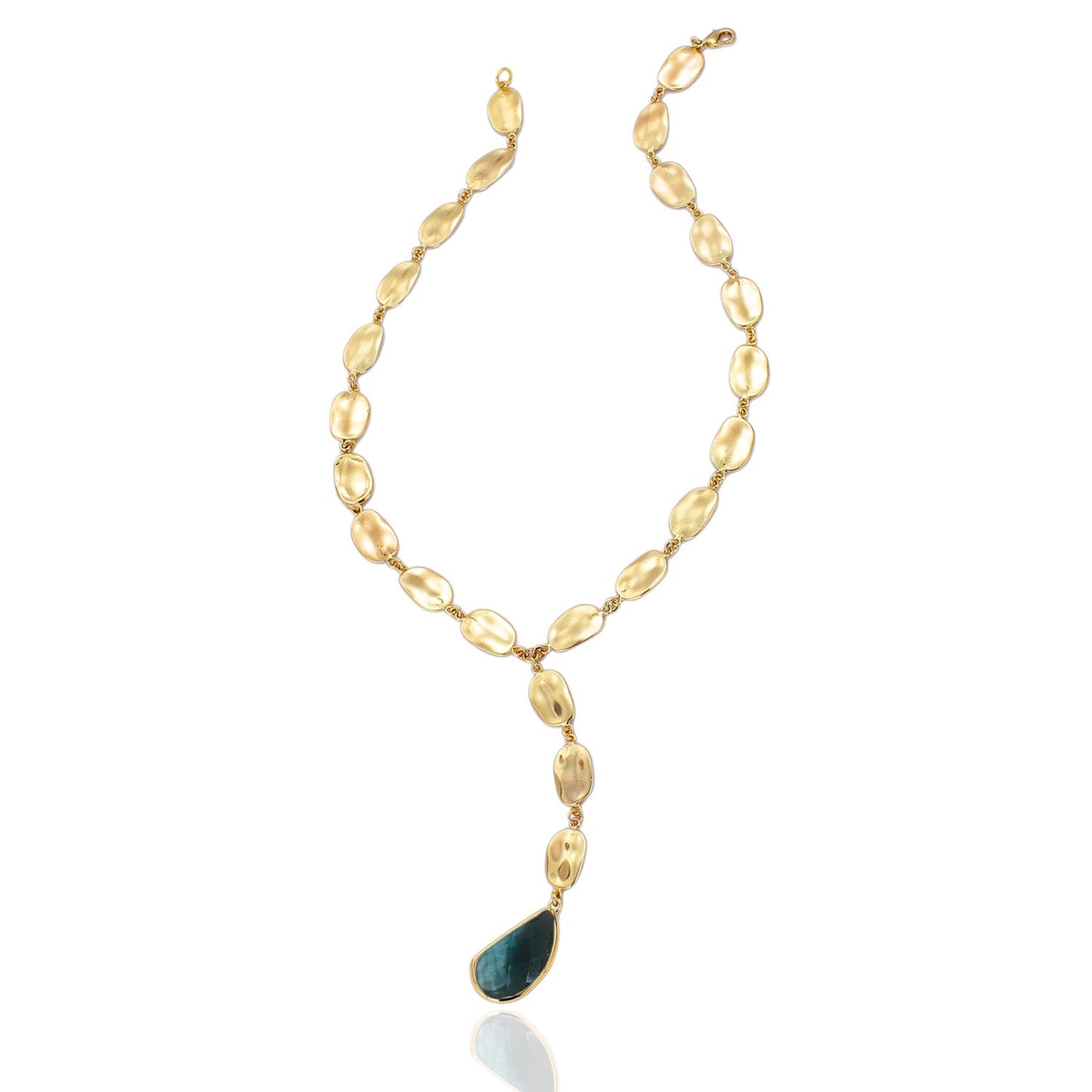 Golden Drift Blue Necklace