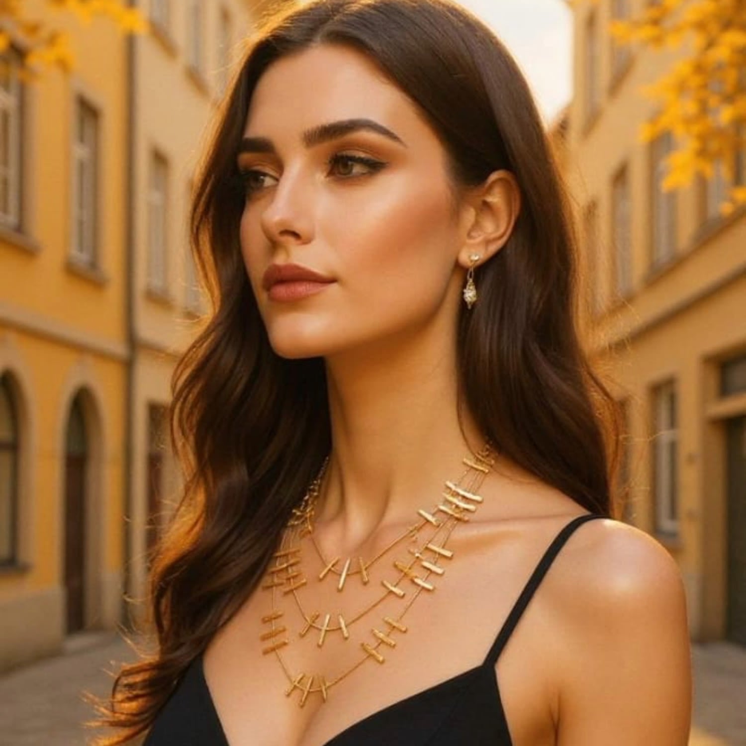 Golden Ladder Necklace