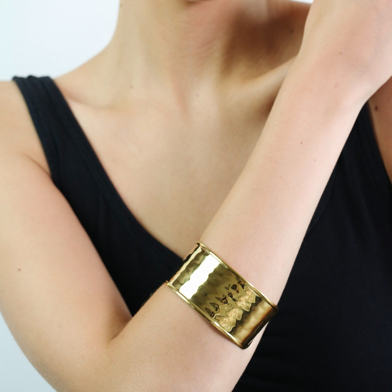 Golden Muse Chunky Cuff Bangle Bracelet