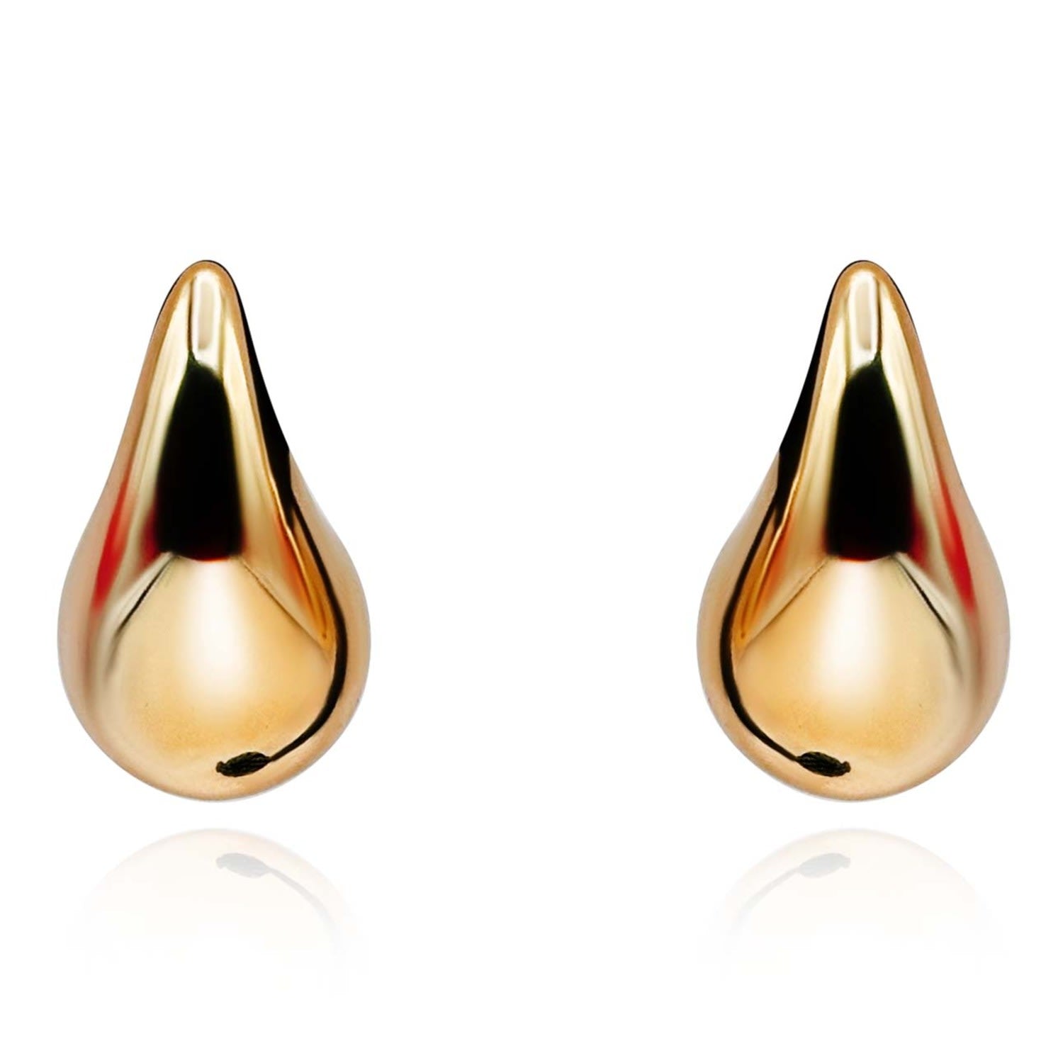 Golden Resin Pierced Hoop Earrings