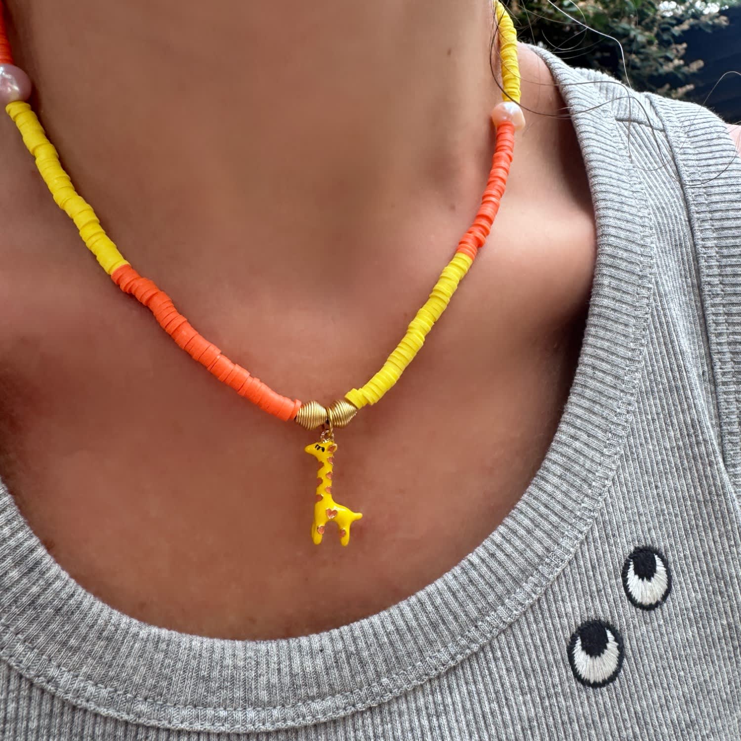 Golden Safari Charm Summer Necklace