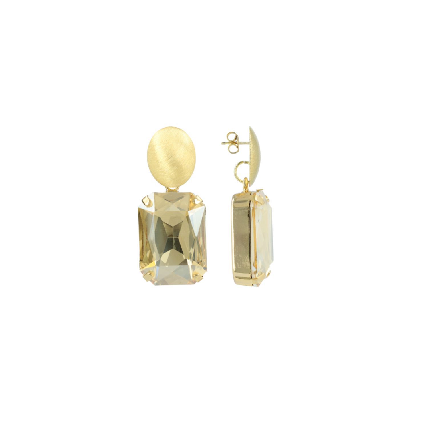 Golden Shadow Earrings Rectangle L