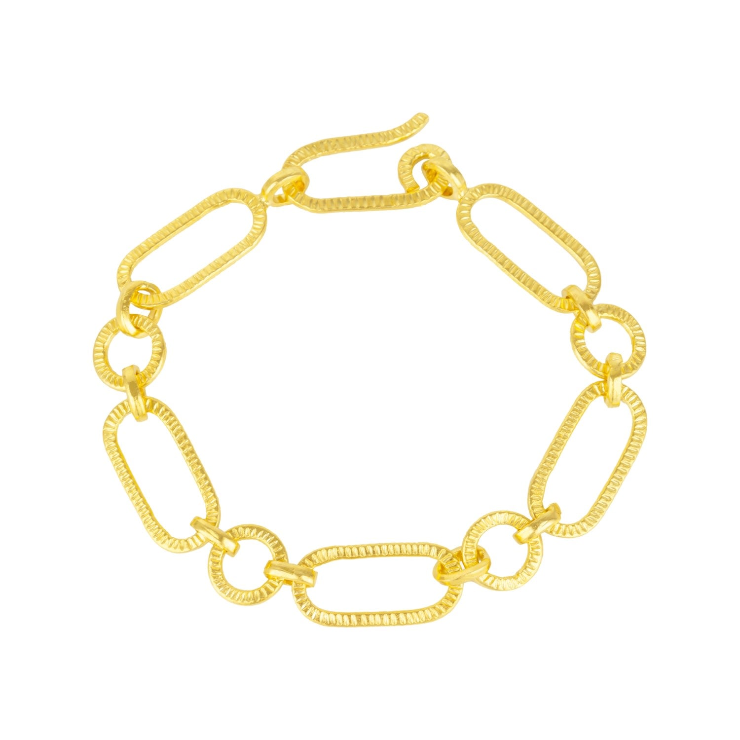 Golden Textured Harmony Ancient Bracelet