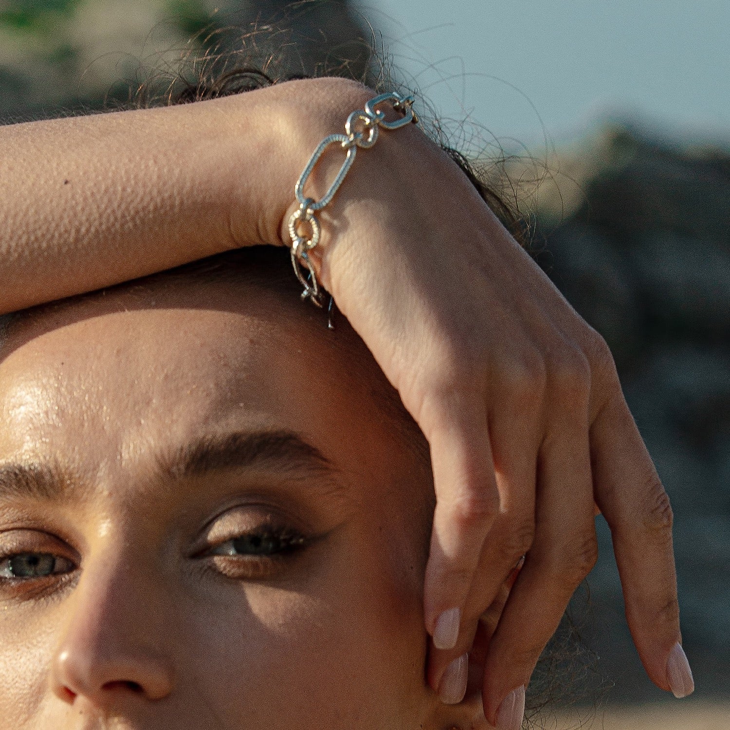 Golden Textured Harmony Ancient Bracelet