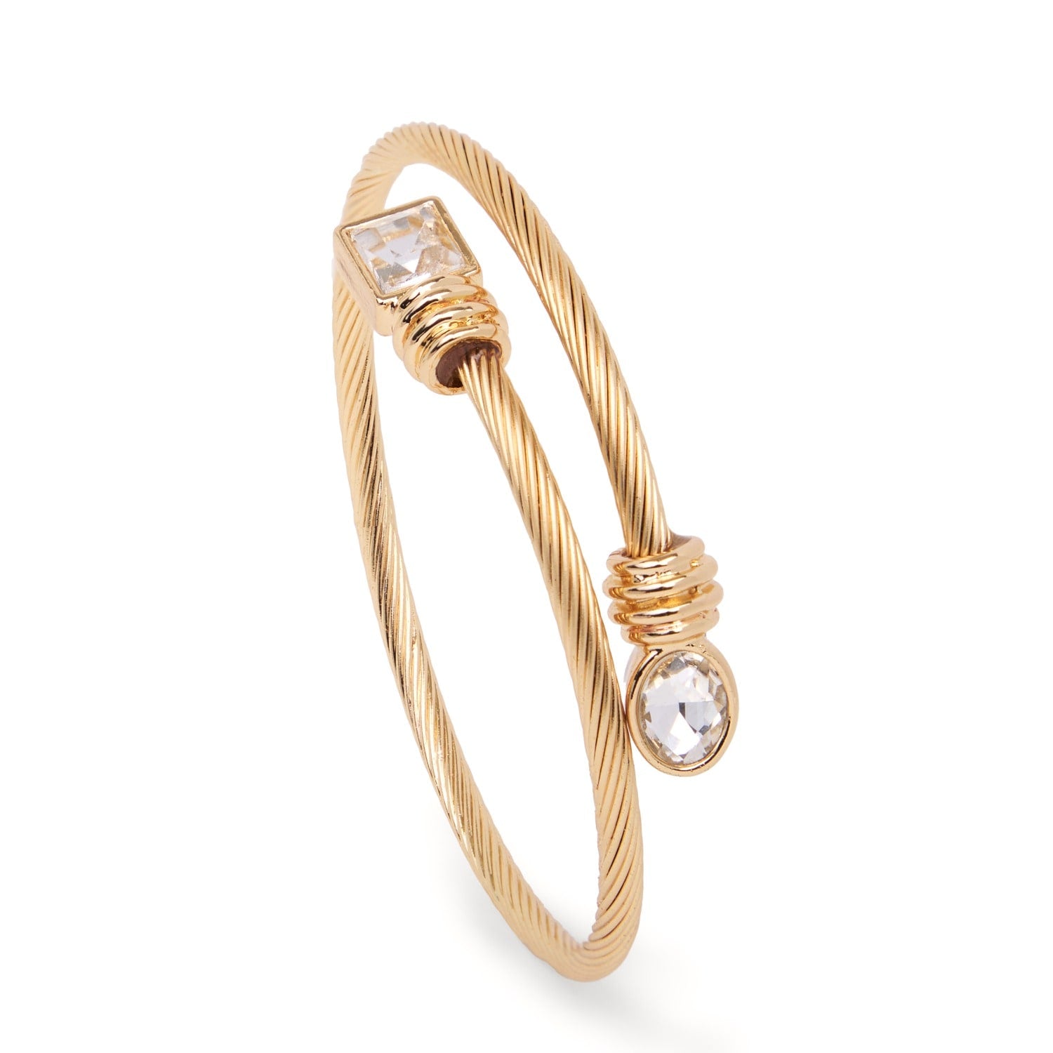 Golden Twist Gem Cuff