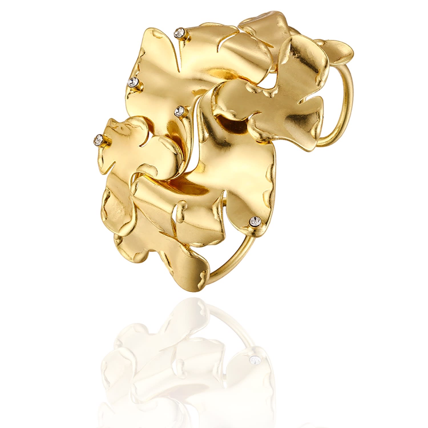 Golden Whirlwind Cuff Bangle Bracelet