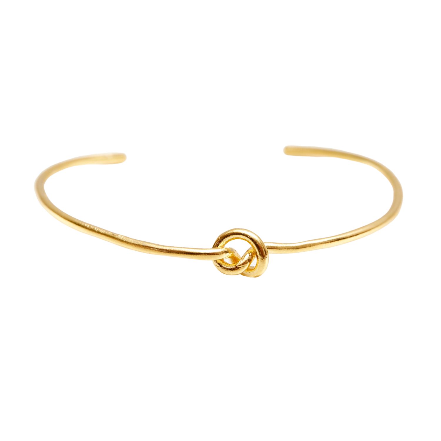 Gordian Knot - Minimalist Cuff Bracelet 24K Gold Plated