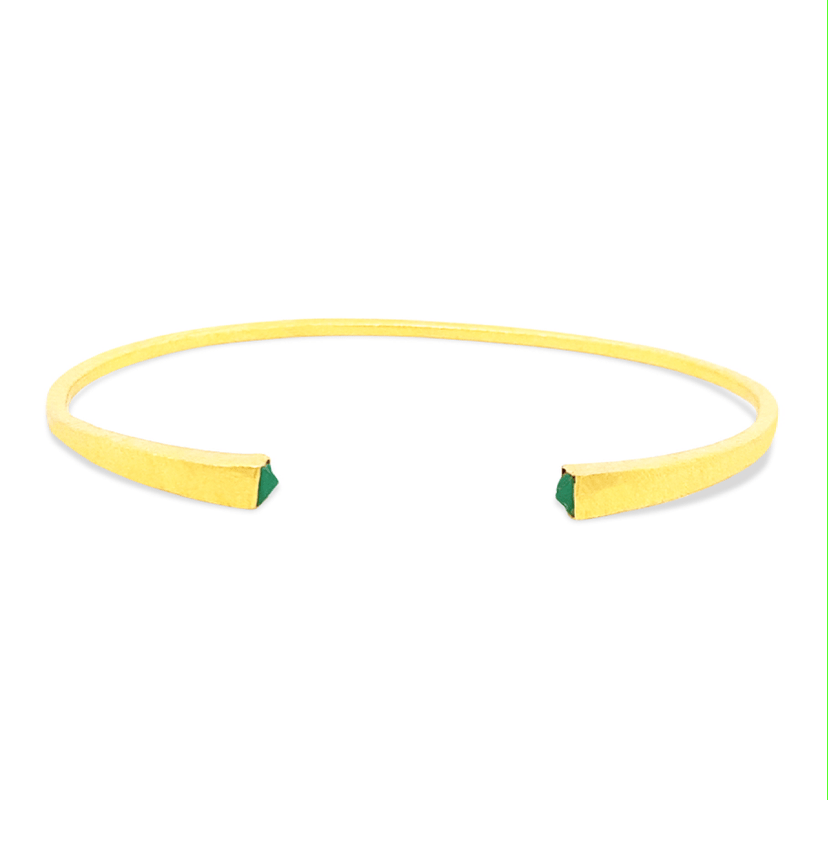 Grace Bangle With Green Onyx