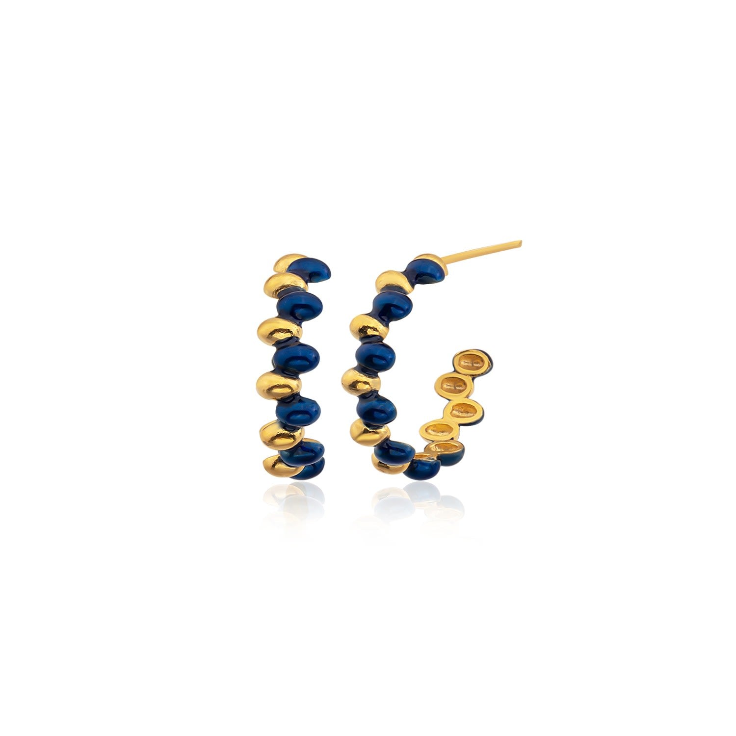 Grace Hoop Earrings - Blue