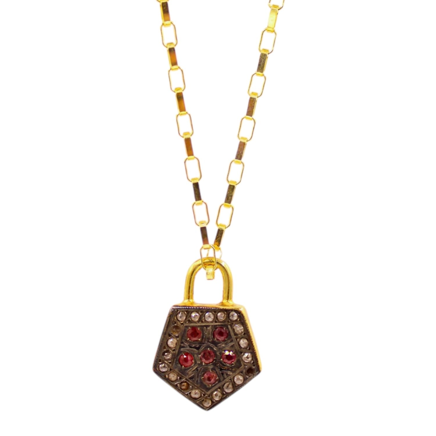 Grand Bazaar Diamond Padlock Necklace