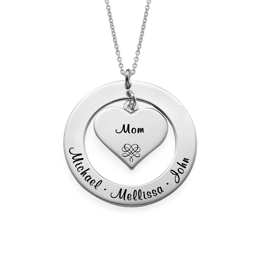 Grandmother / Mother Necklace with Engravings in Silver