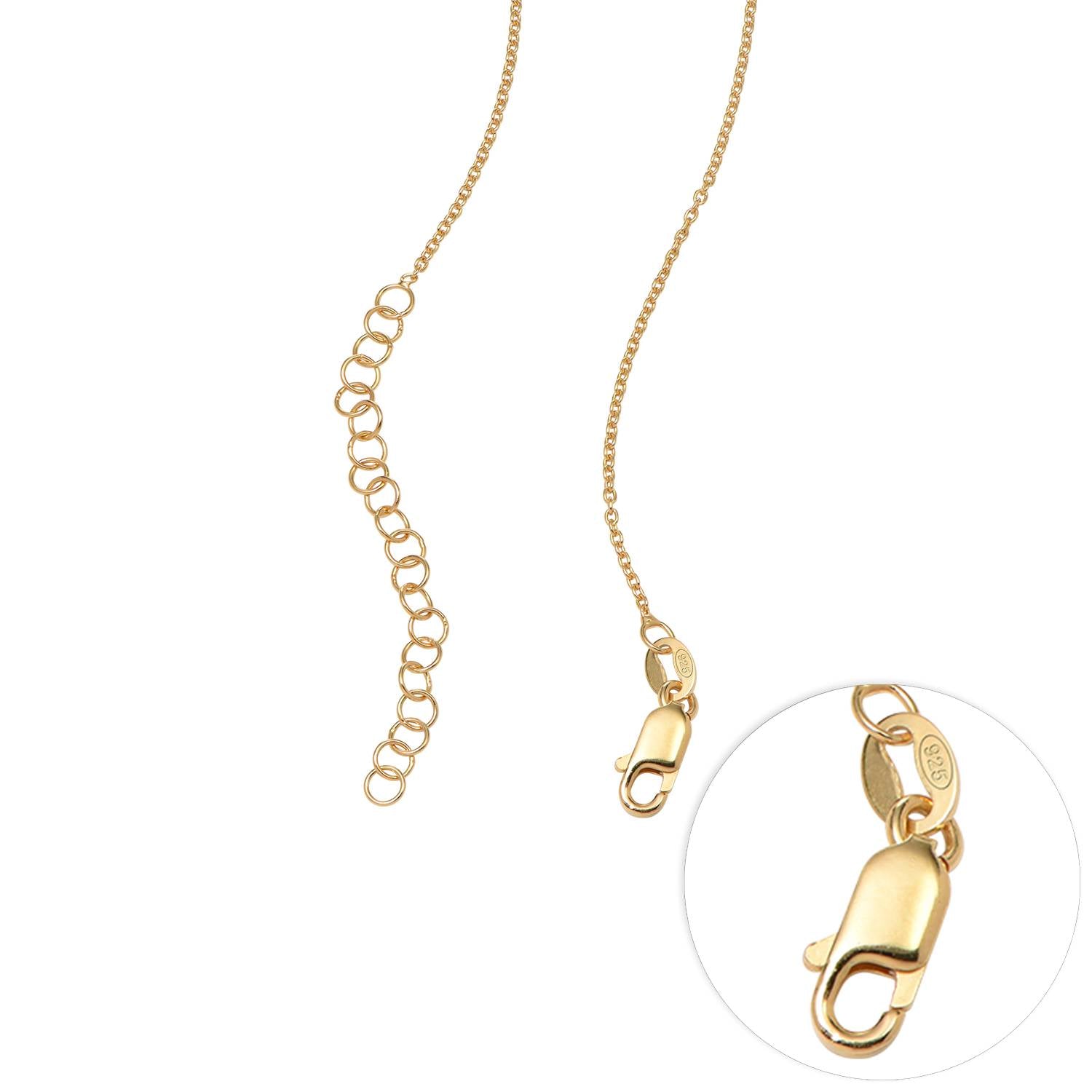 Grandmother / Mother Necklace with Engravings in Gold Plating