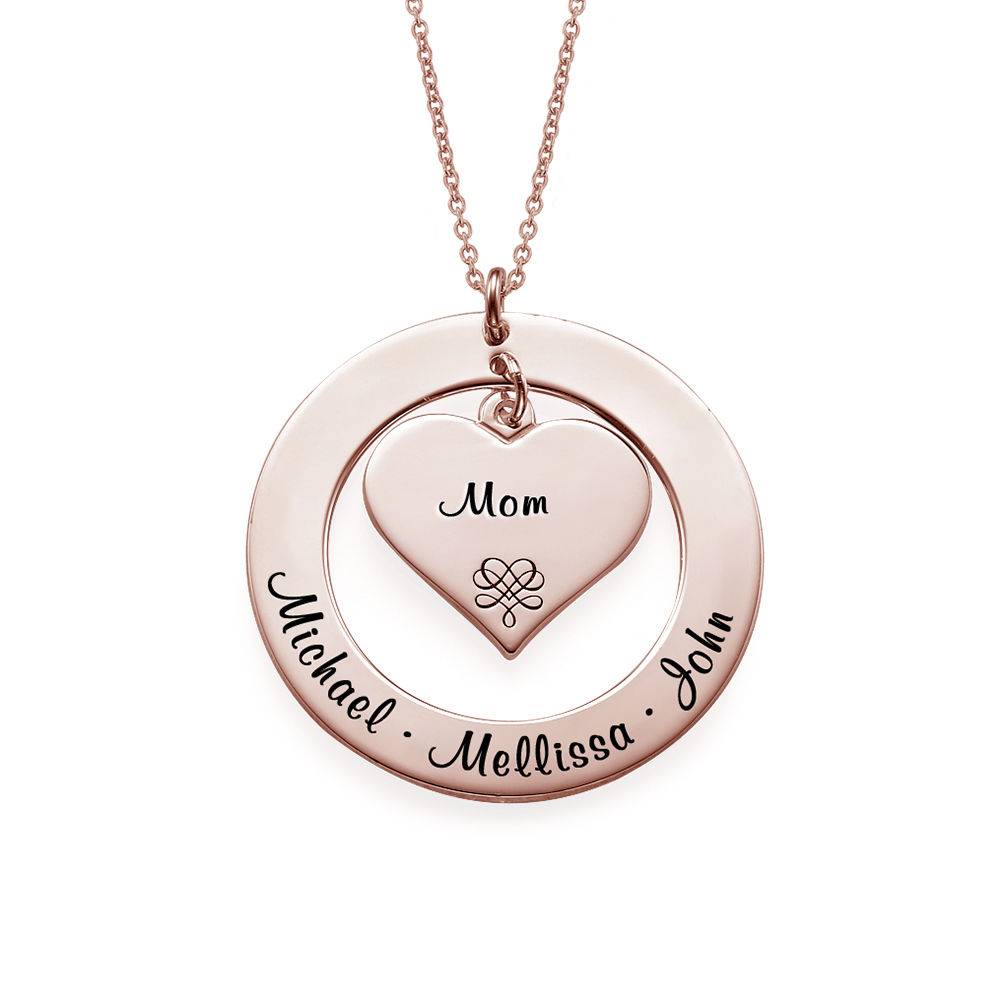 Mother Necklace with Rose Gold Plating