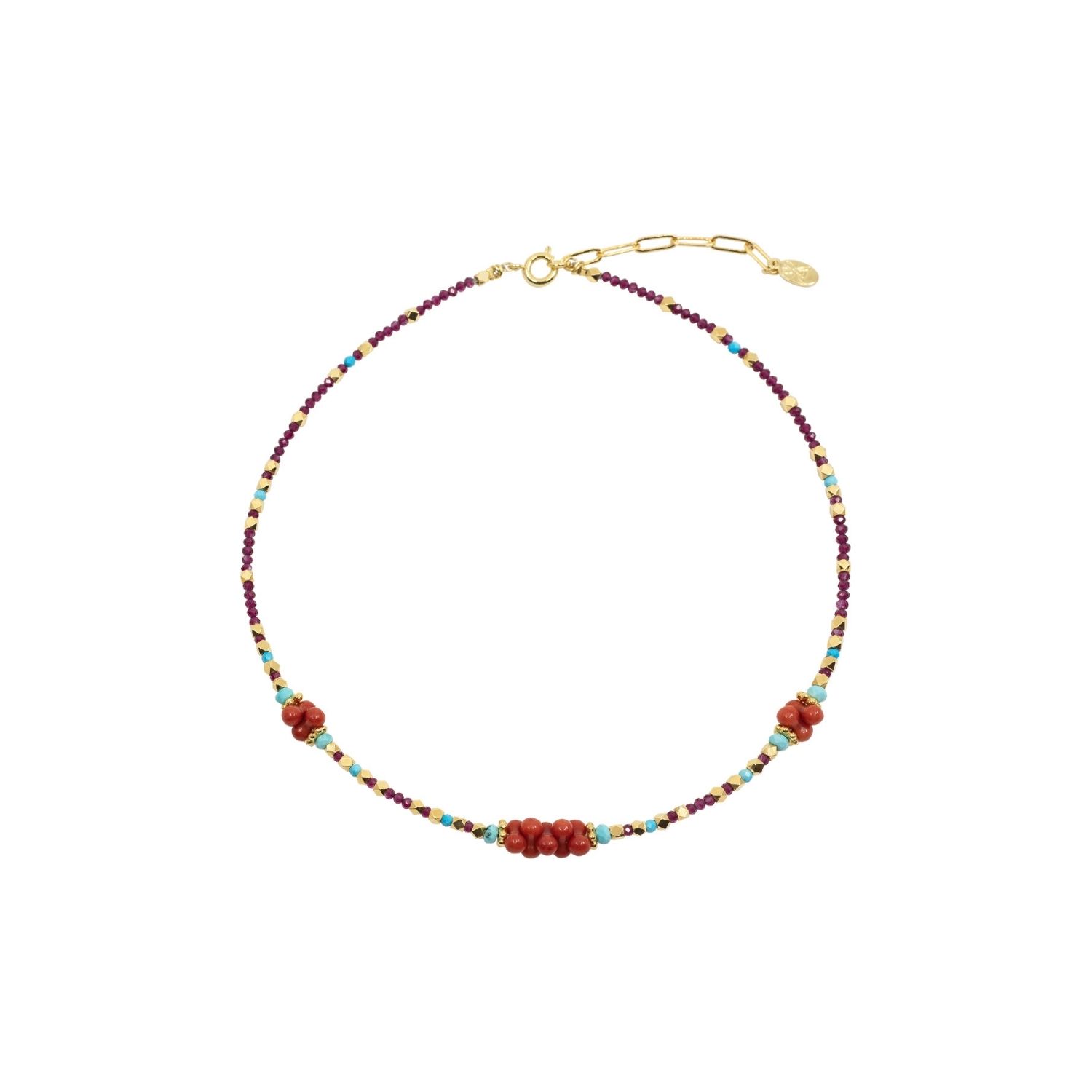 Grapes - Multi-Gem Beaded Necklace