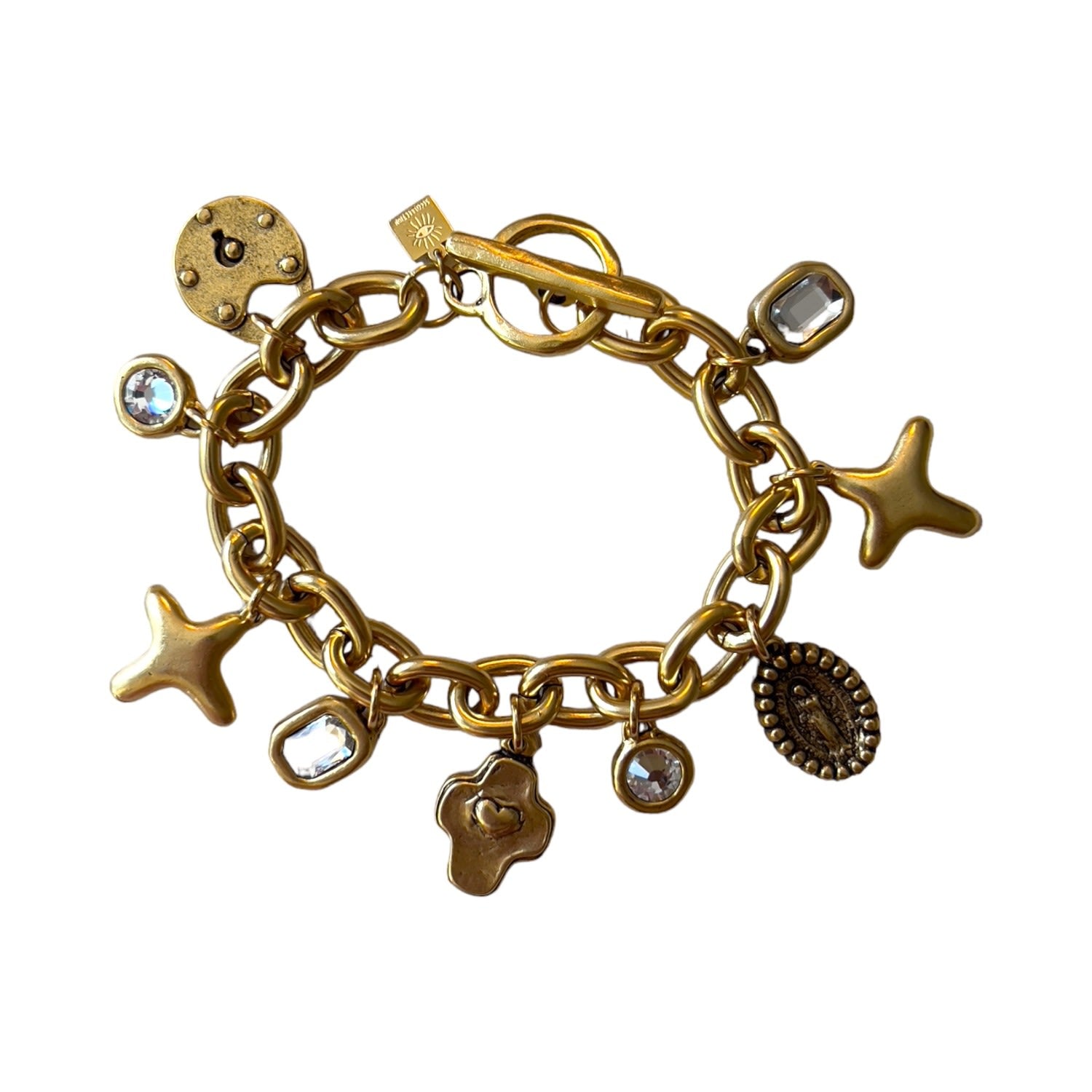 Graziella Gold Chunky Charm Bracelet