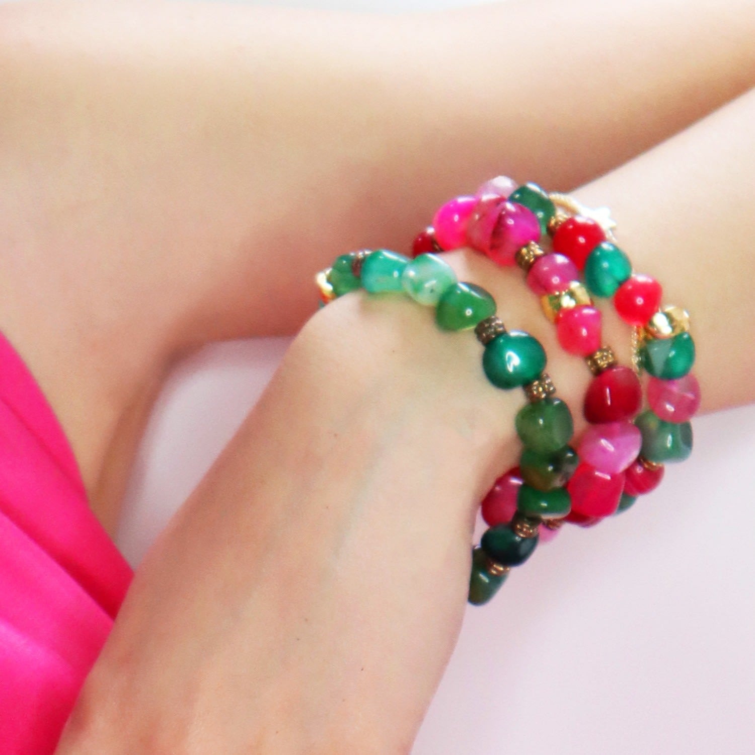 Green Agate Natural Stone Bracelet