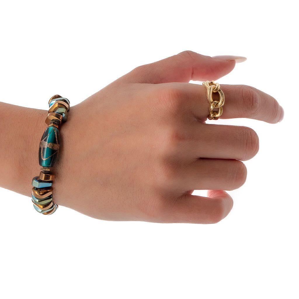 Green Balance Chunky Bracelet - Green