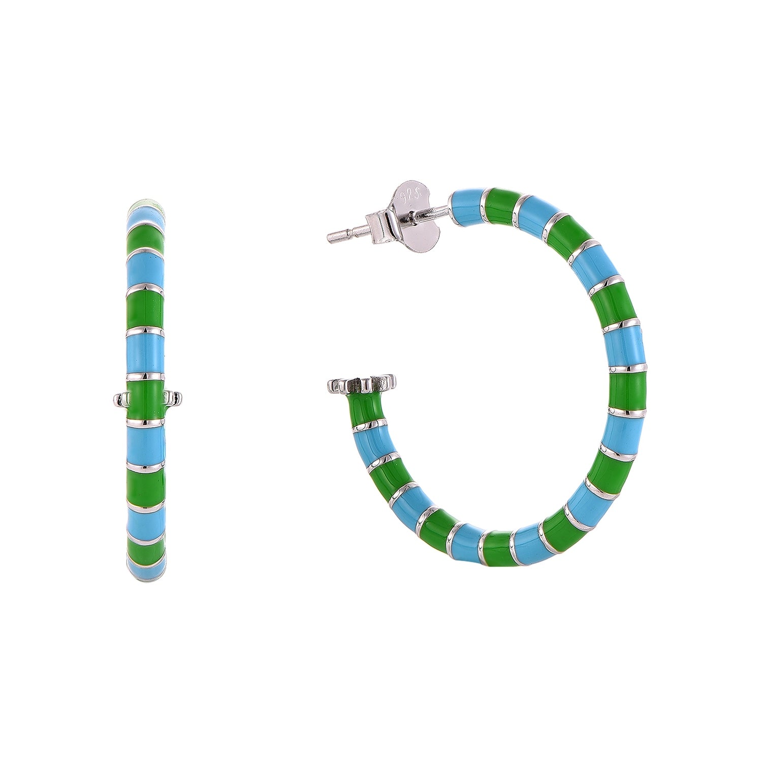 Green & Celeste Earrings