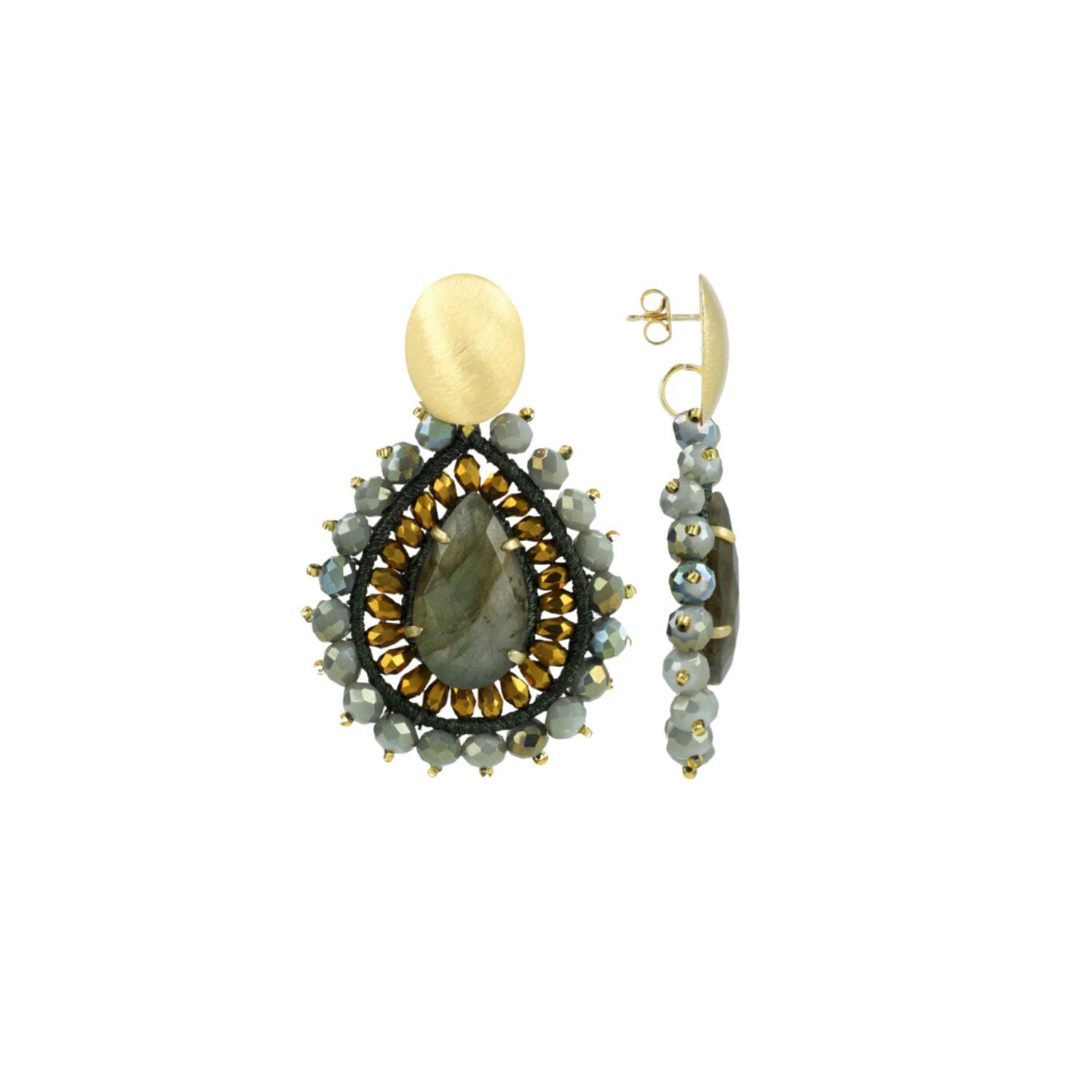 Green Earrings Berber Drop L