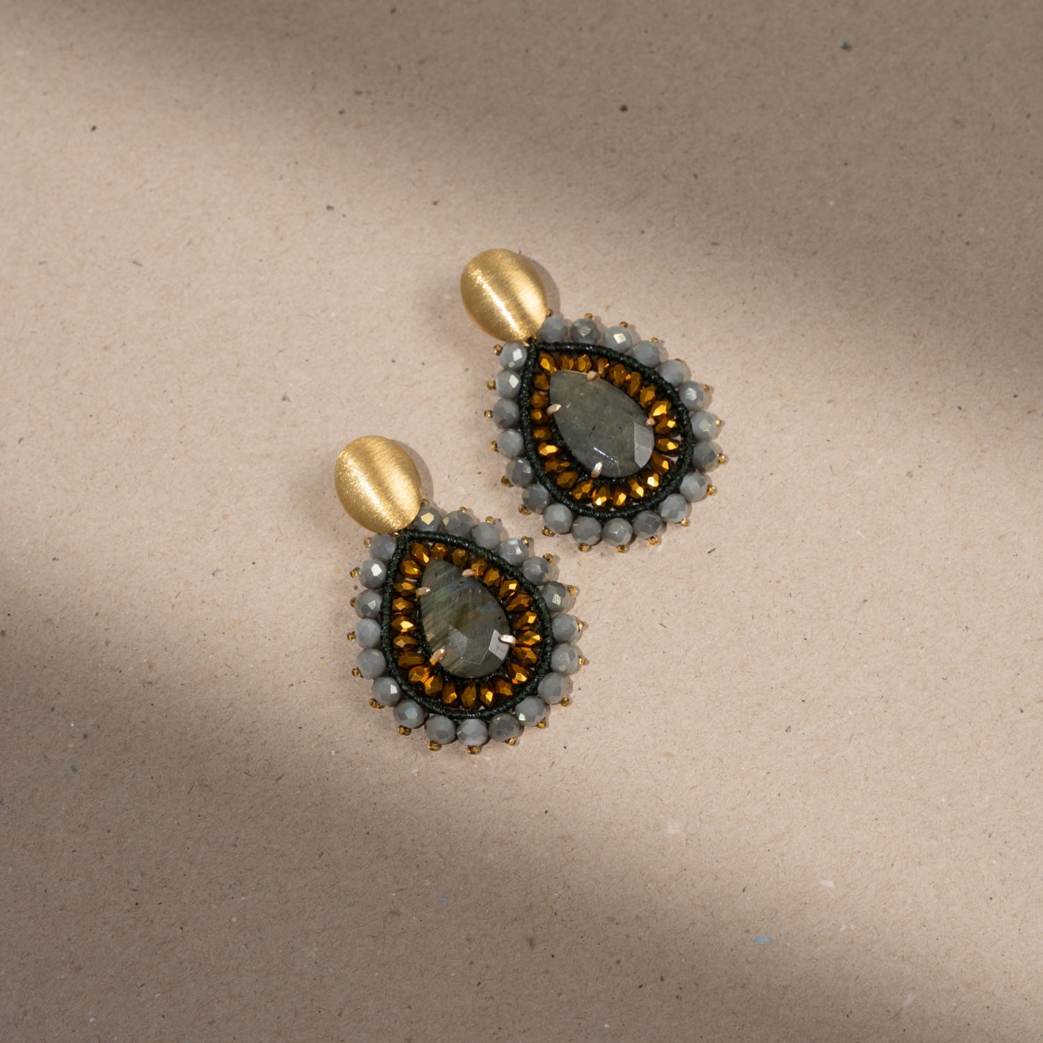 Green Earrings Berber Drop L