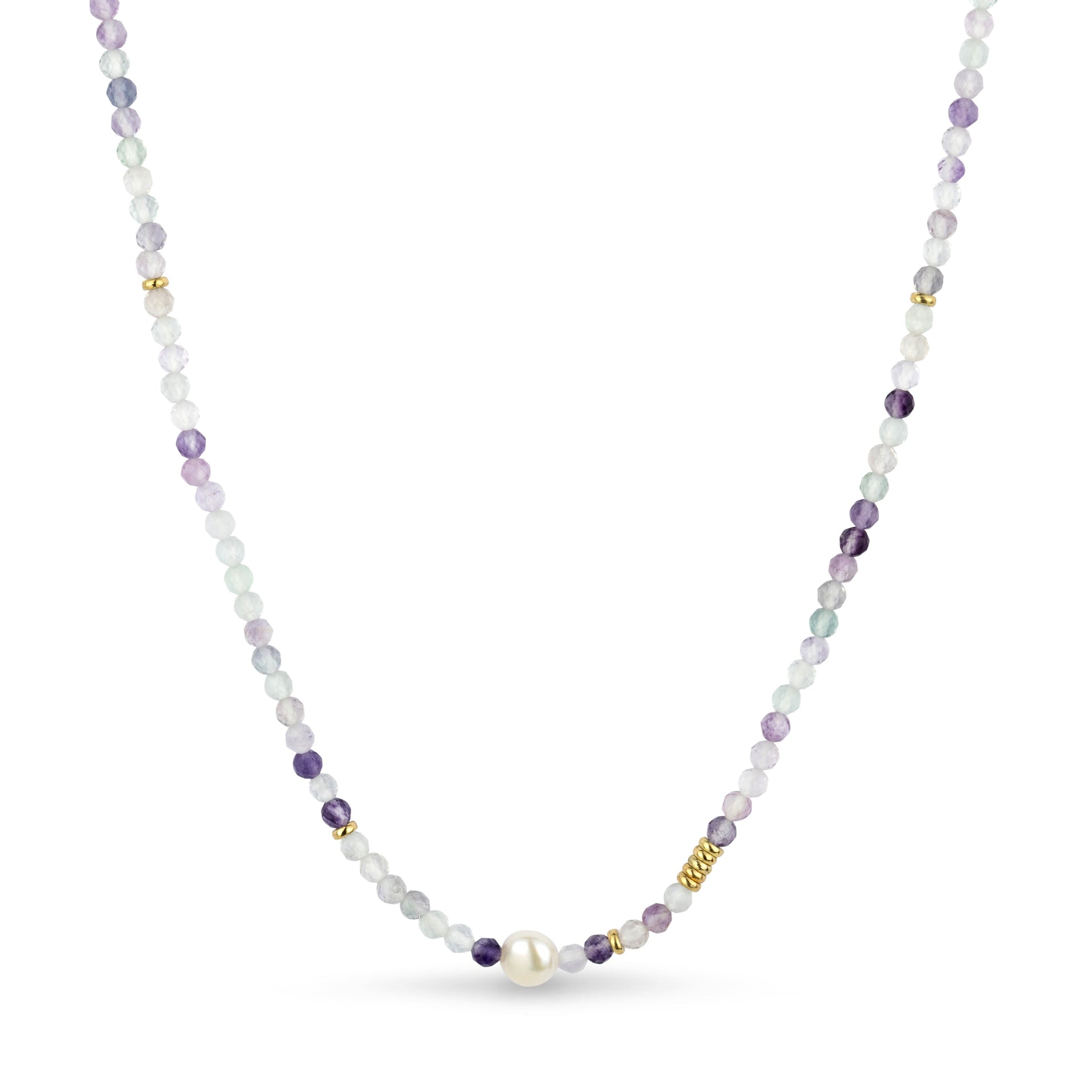 Green & Lilac Pearl Necklace