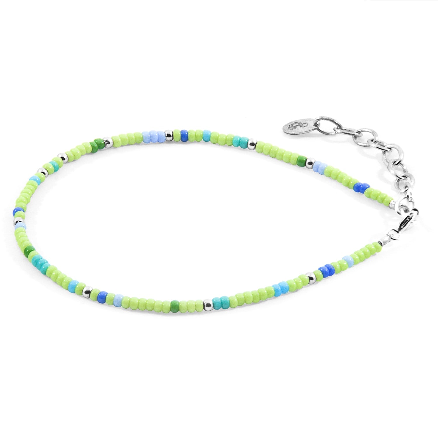 Green - Turquoise Ellie Silver & Miyoko Glass Bracelet