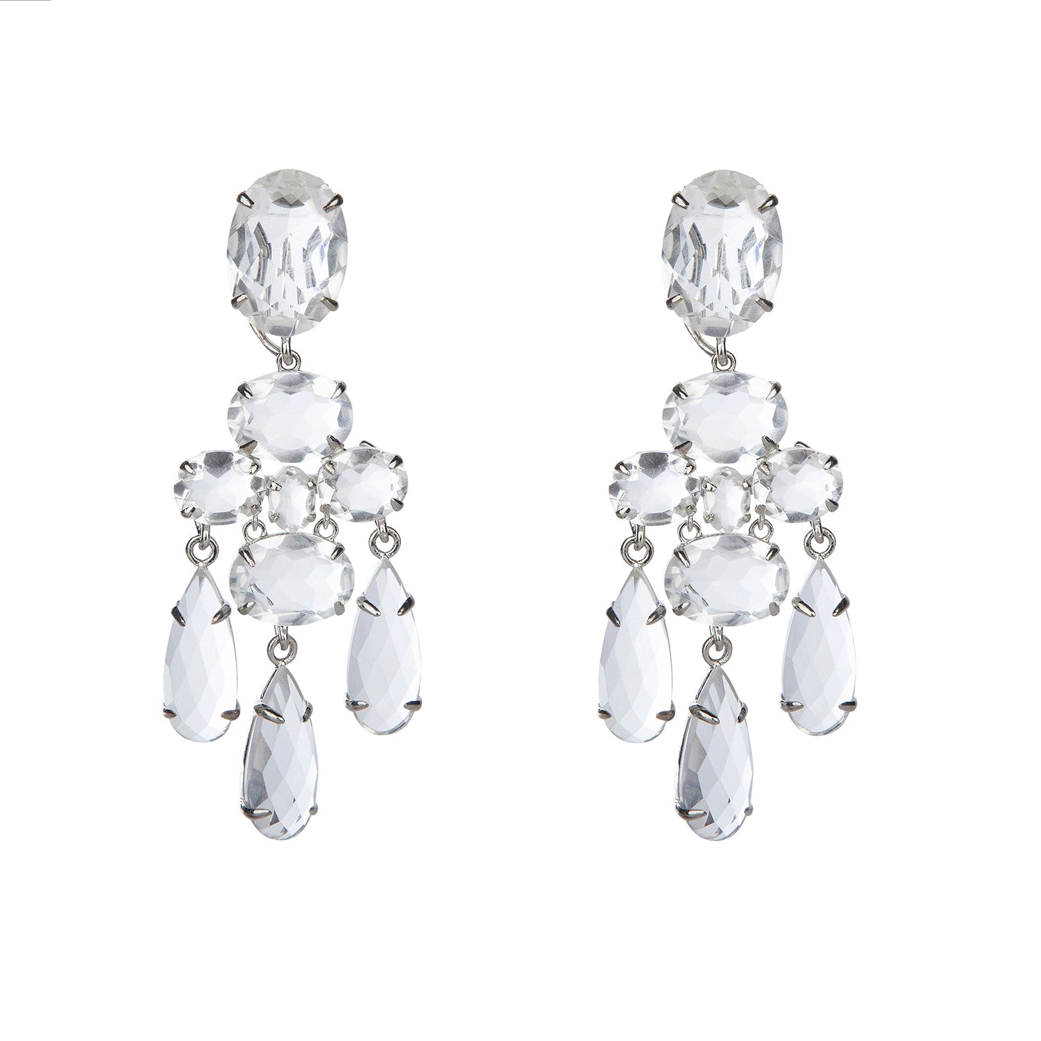 Greta Earrings Clear Quartz