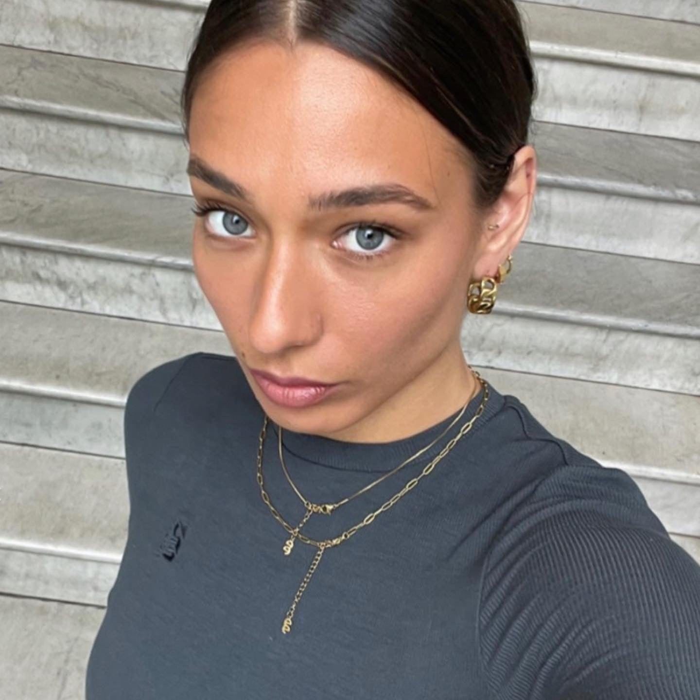 Groove Gold Statement Waterproof Hoop Earrings