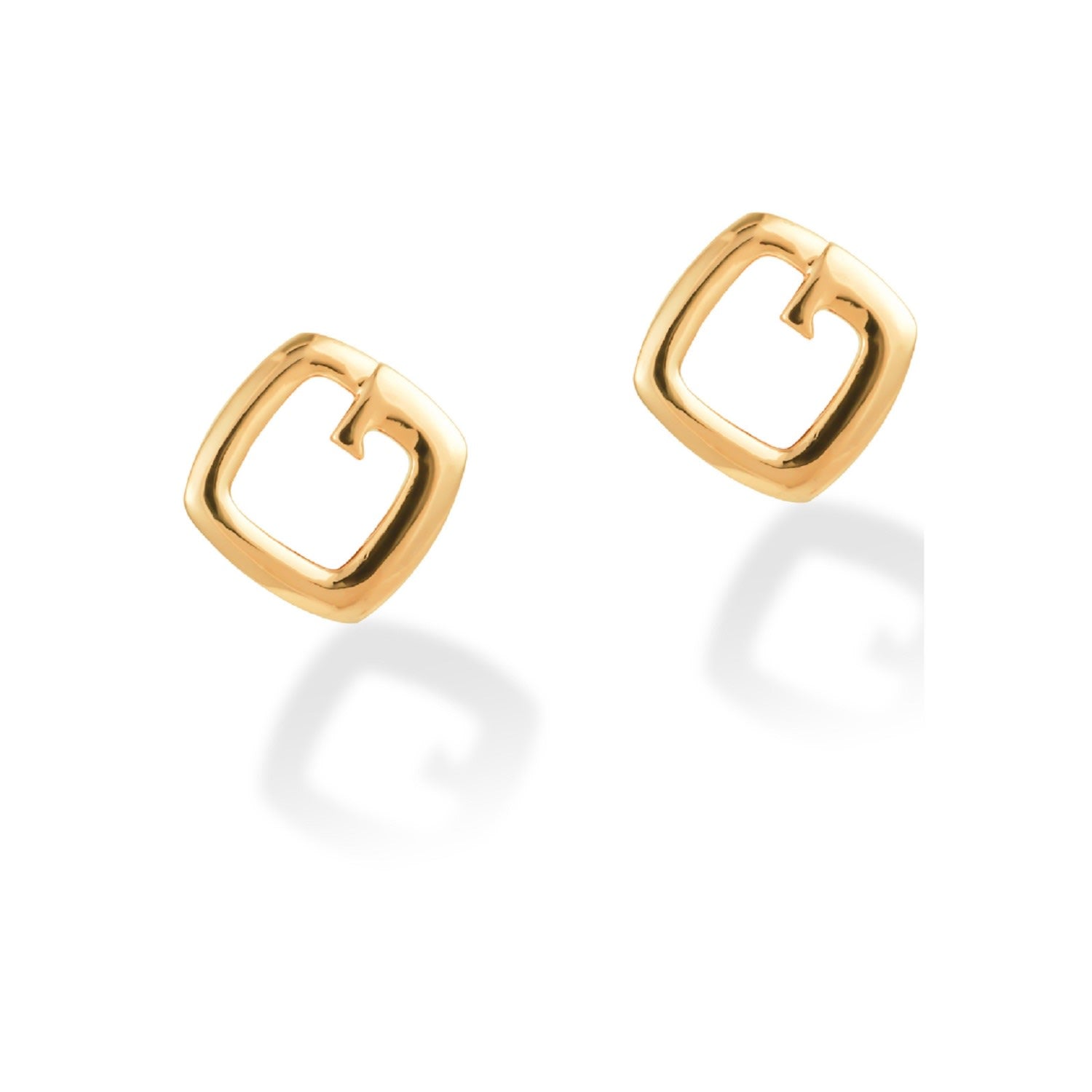 Gold Bold Capital Letter Earrings, Series G Logo