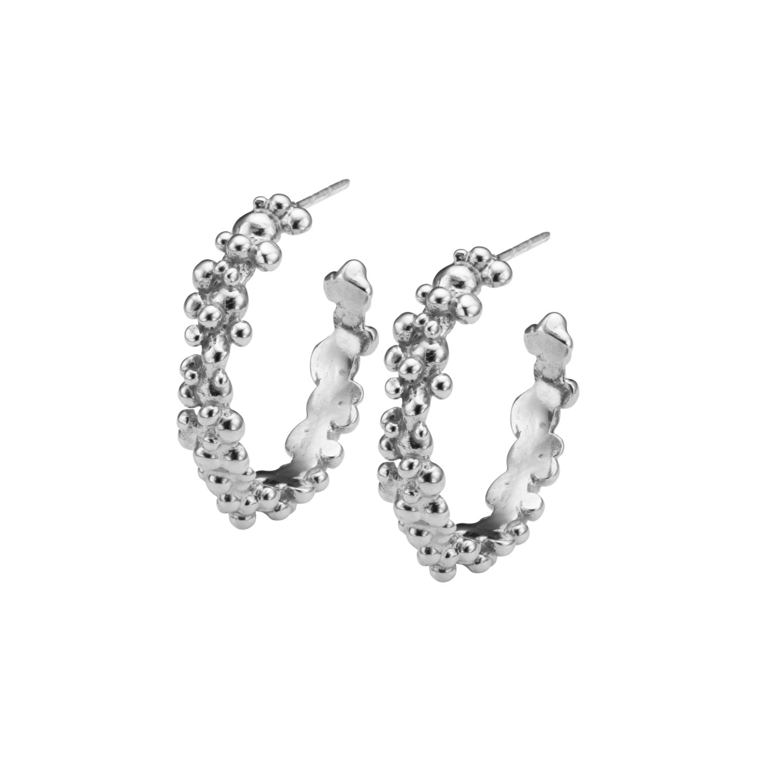 Céleste Deux Hoop Earrings Silver