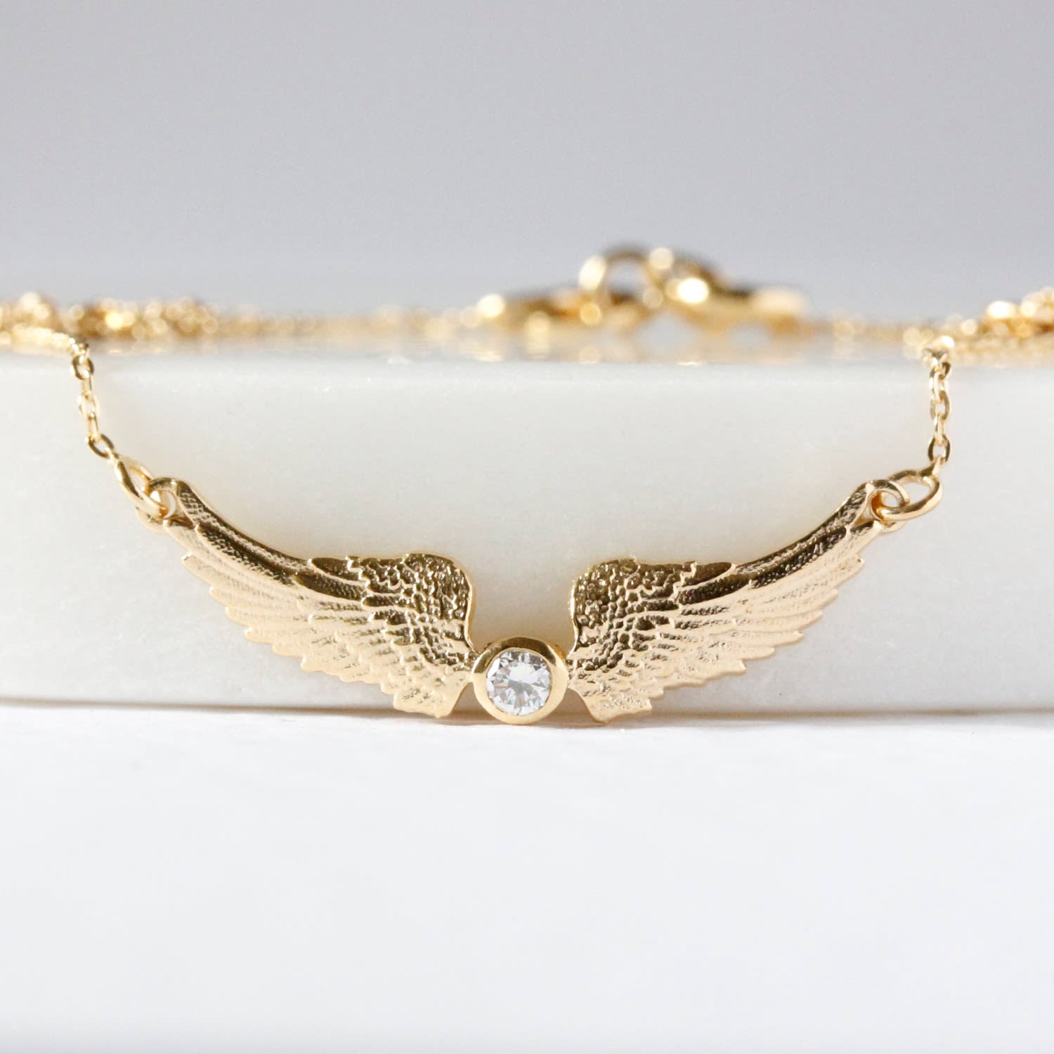 Guardian Angel Diamond Necklace – Gold