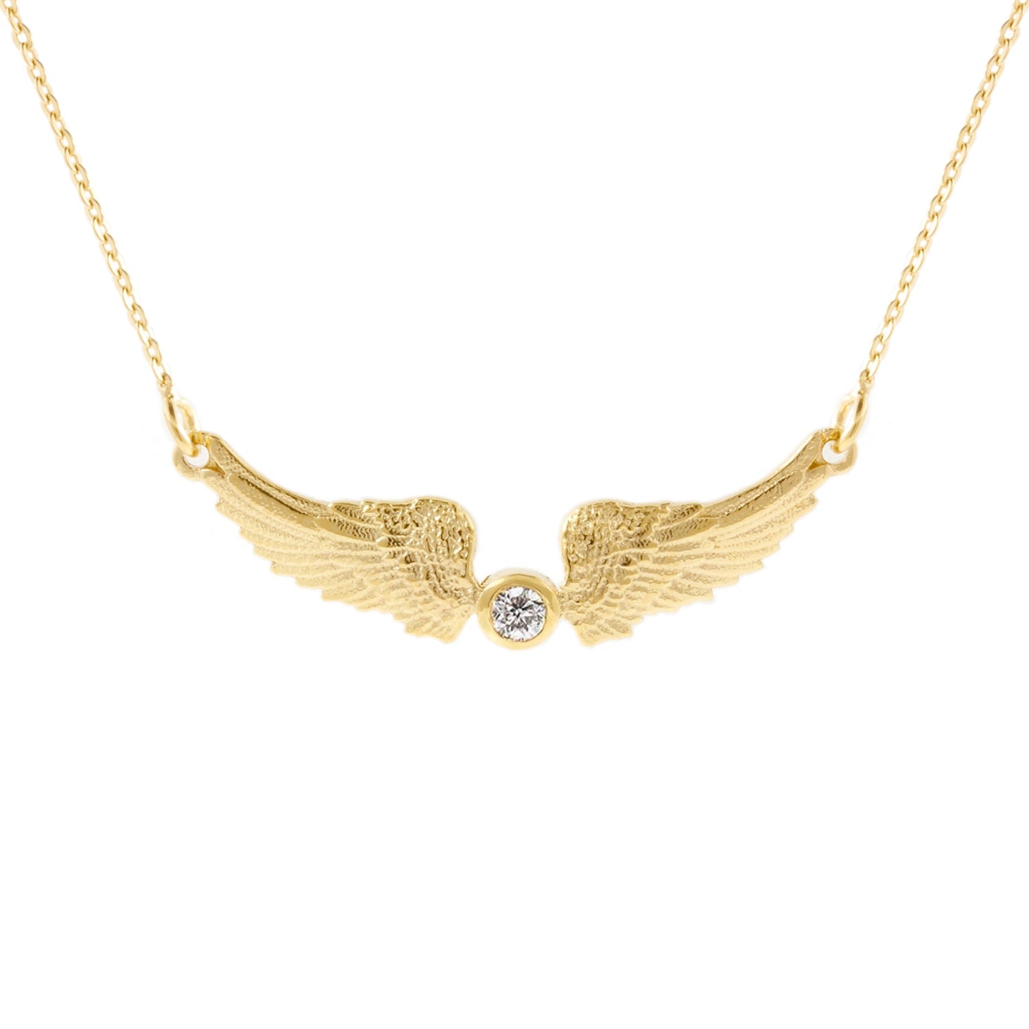 Guardian Angel Diamond Necklace – Gold