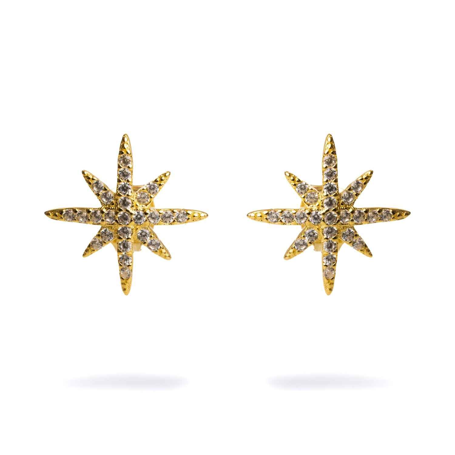 Guidance North Star Gold & Diamond Stud Earrings - Gold